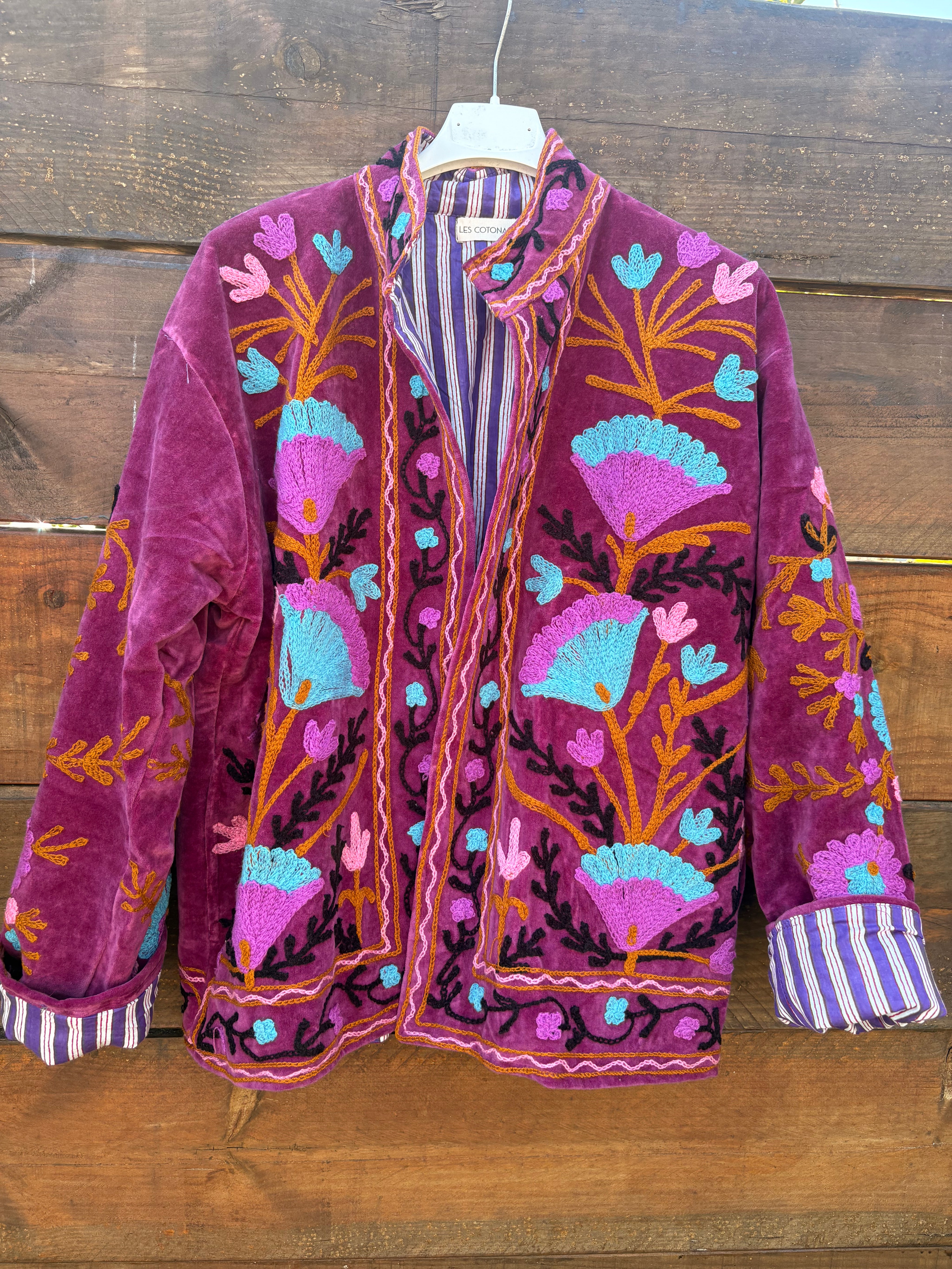 Veste Suzani- Veste velours Indienne