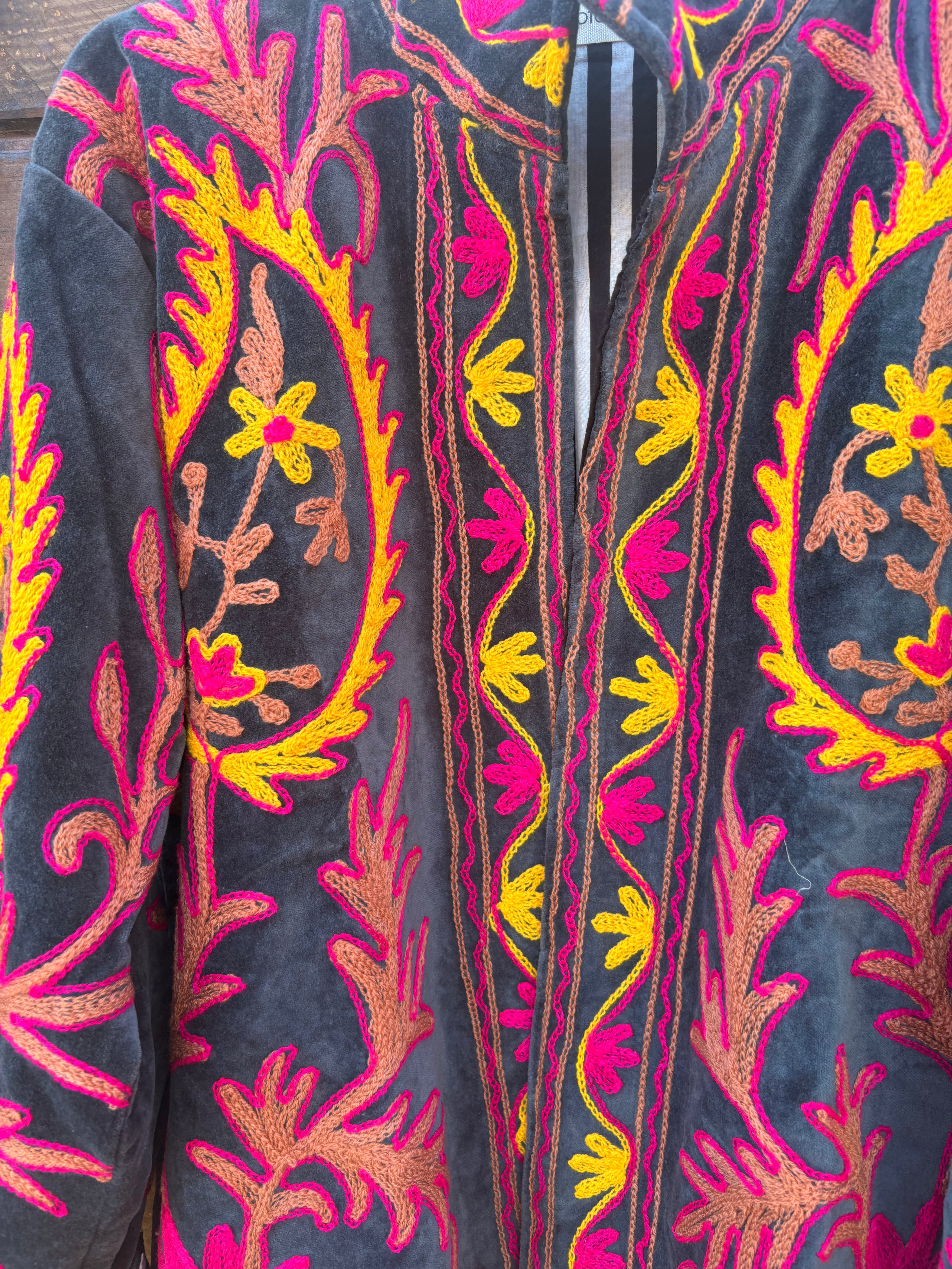 Veste Suzani- Veste velours Indienne