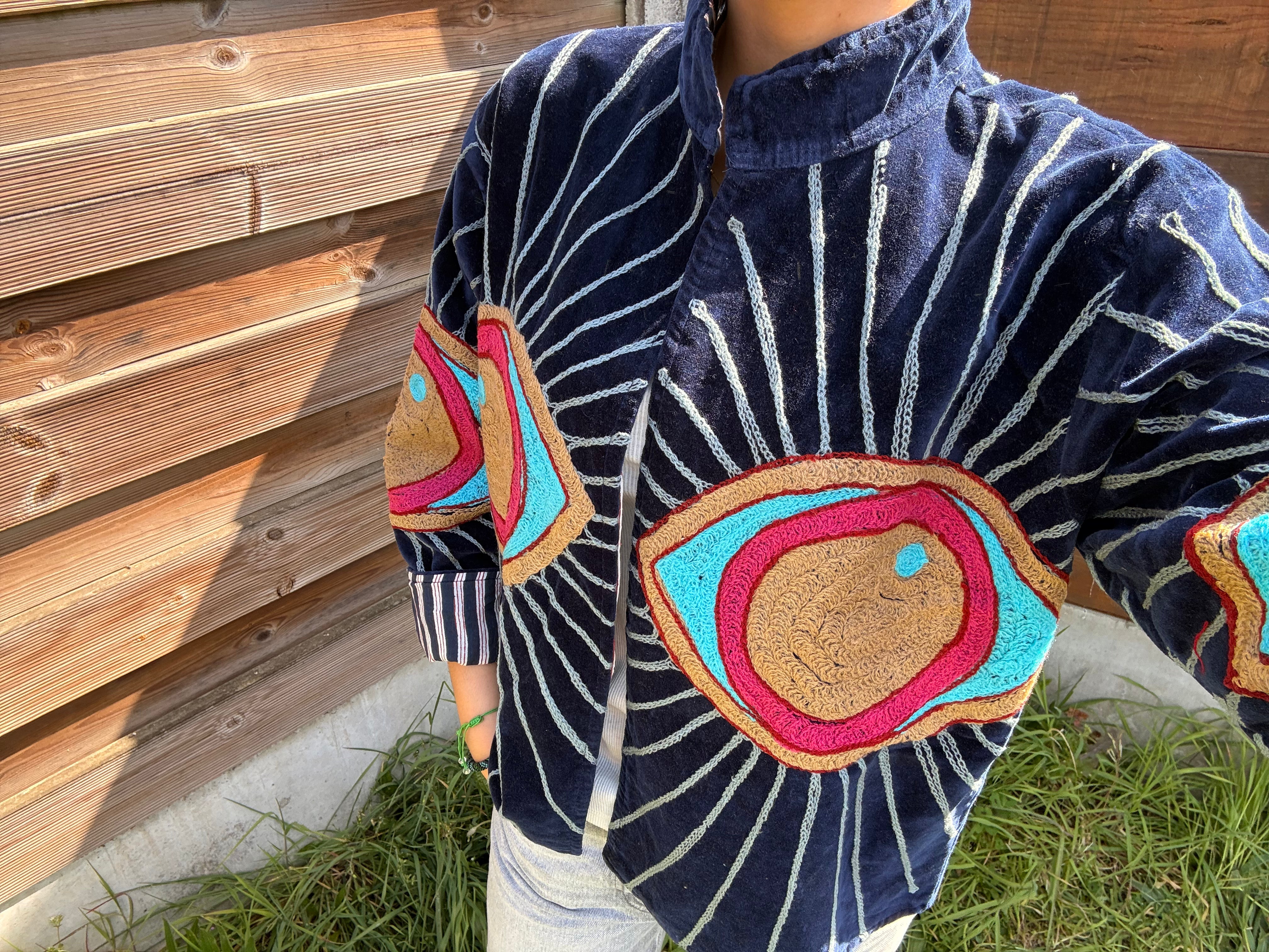 Veste Suzani- Veste velours Indienne