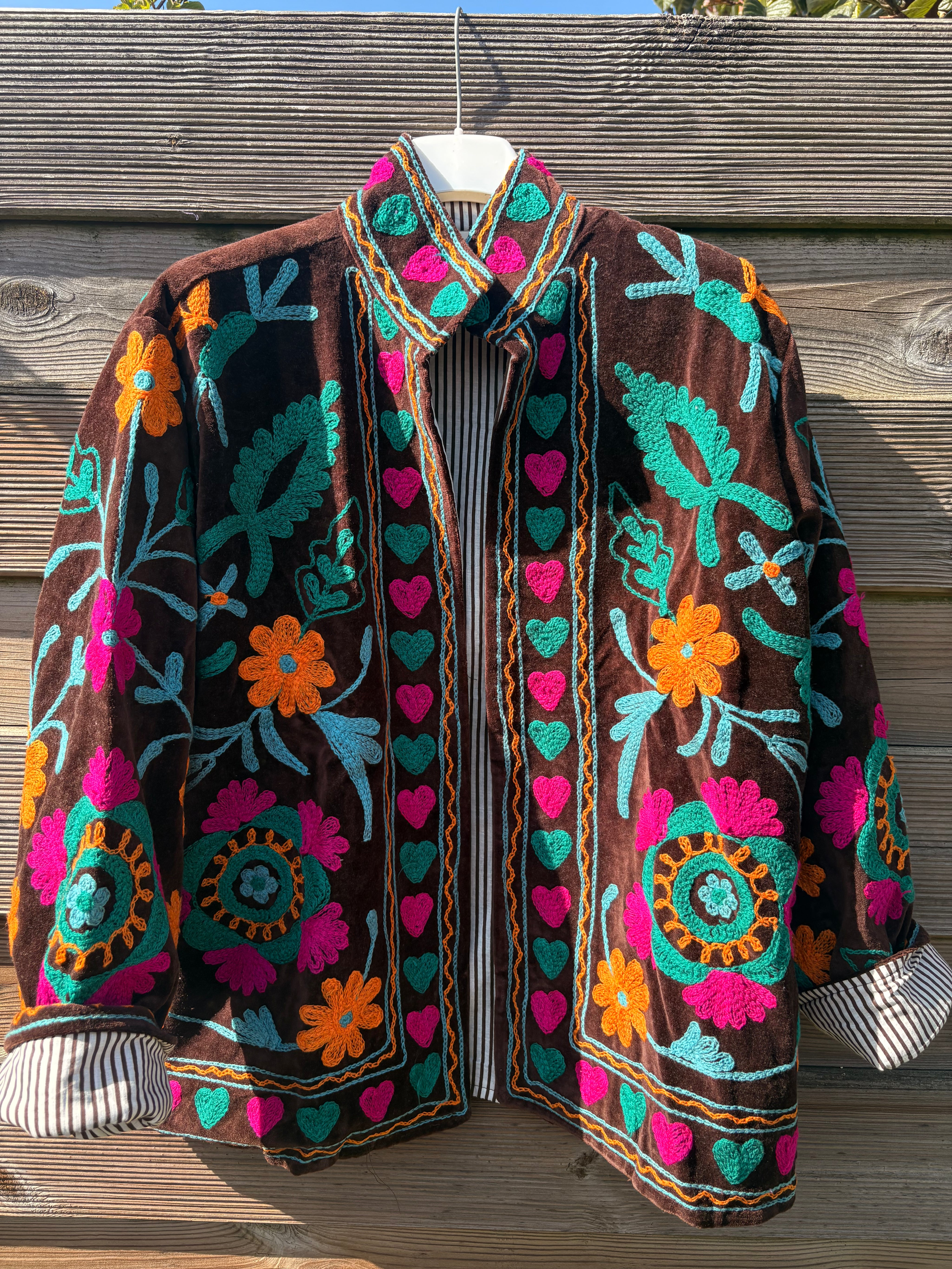 Veste Suzani- Veste velours Indienne
