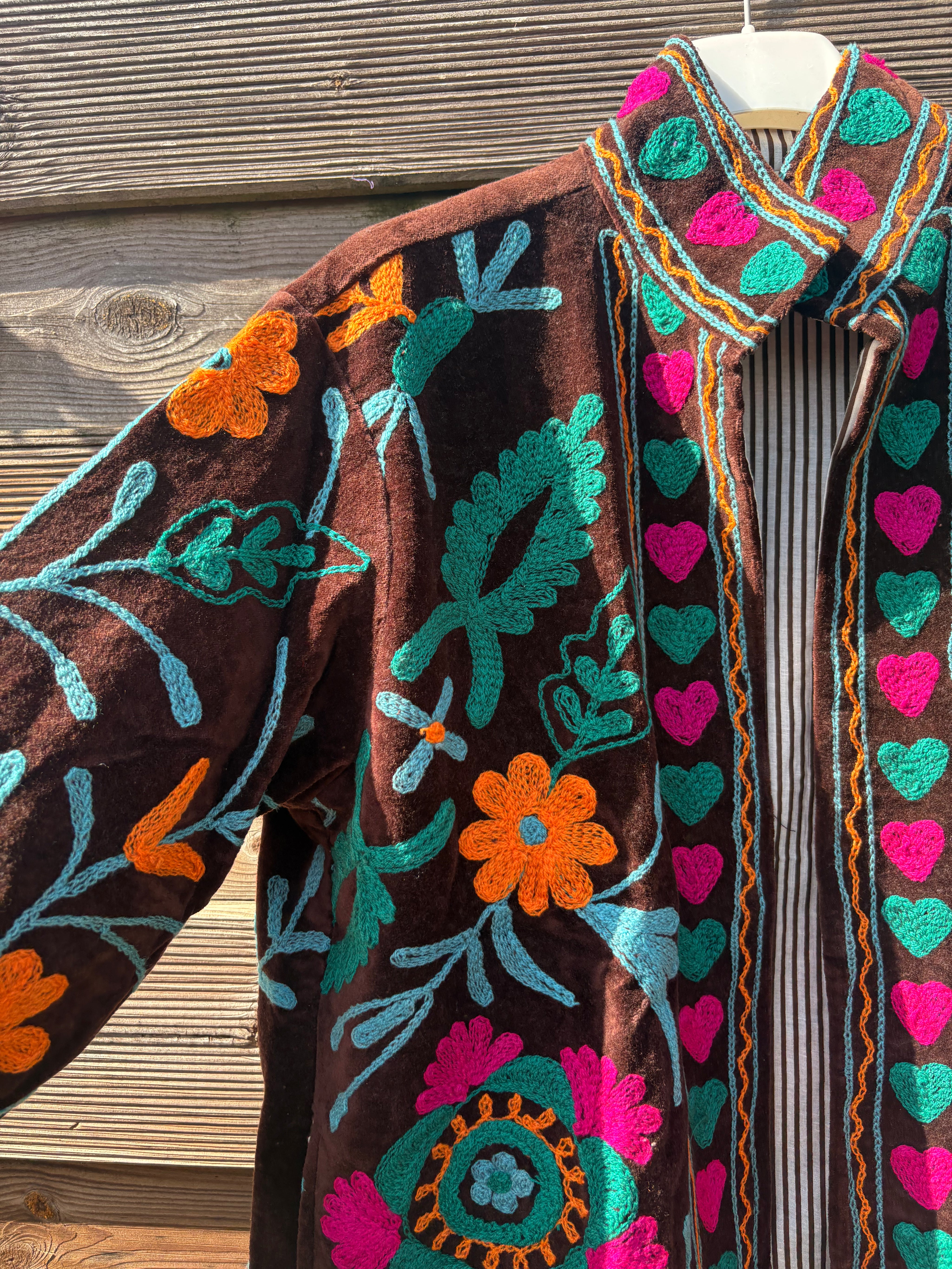 Veste Suzani- Veste velours Indienne