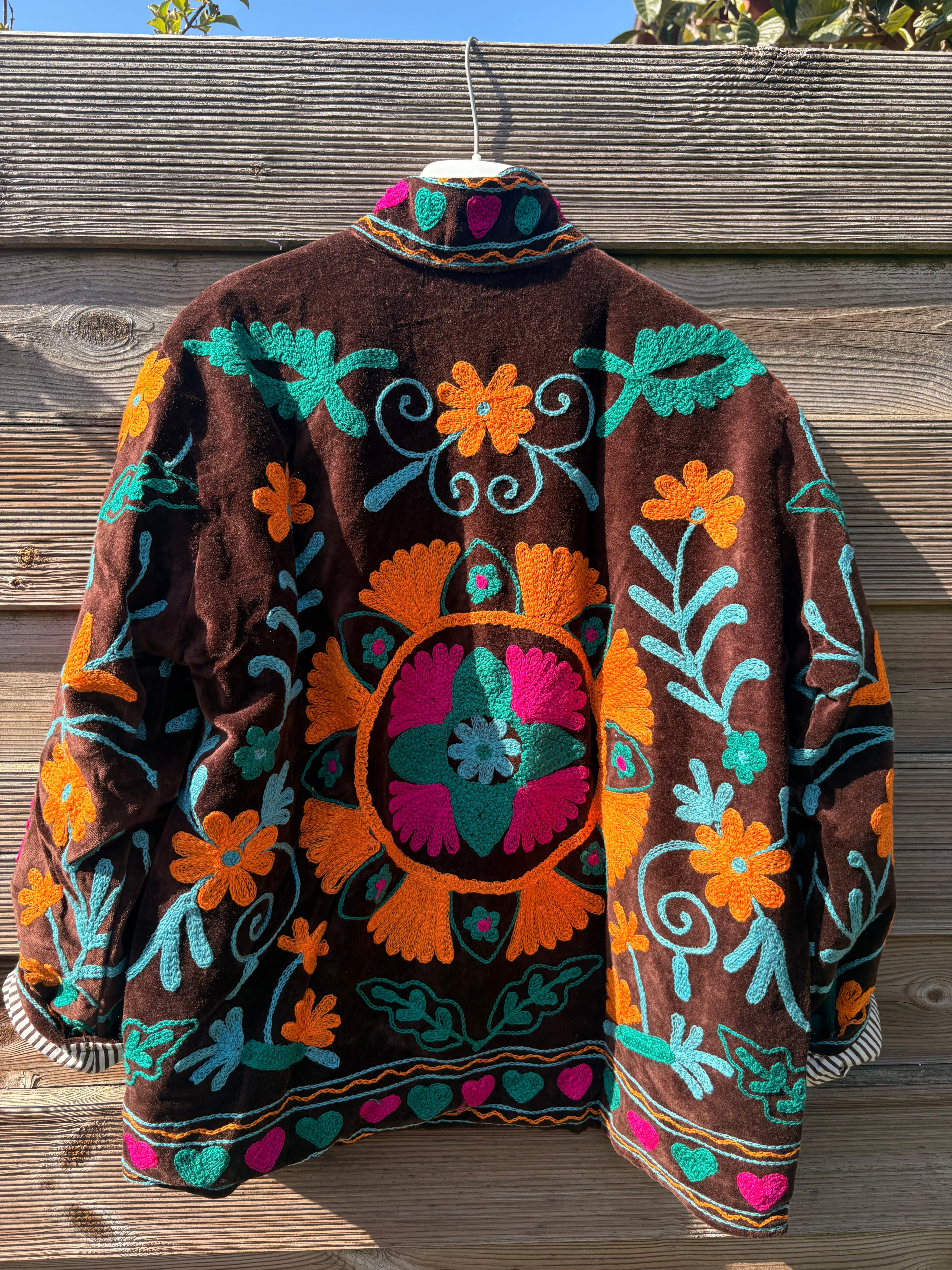 Veste Suzani- Veste velours Indienne