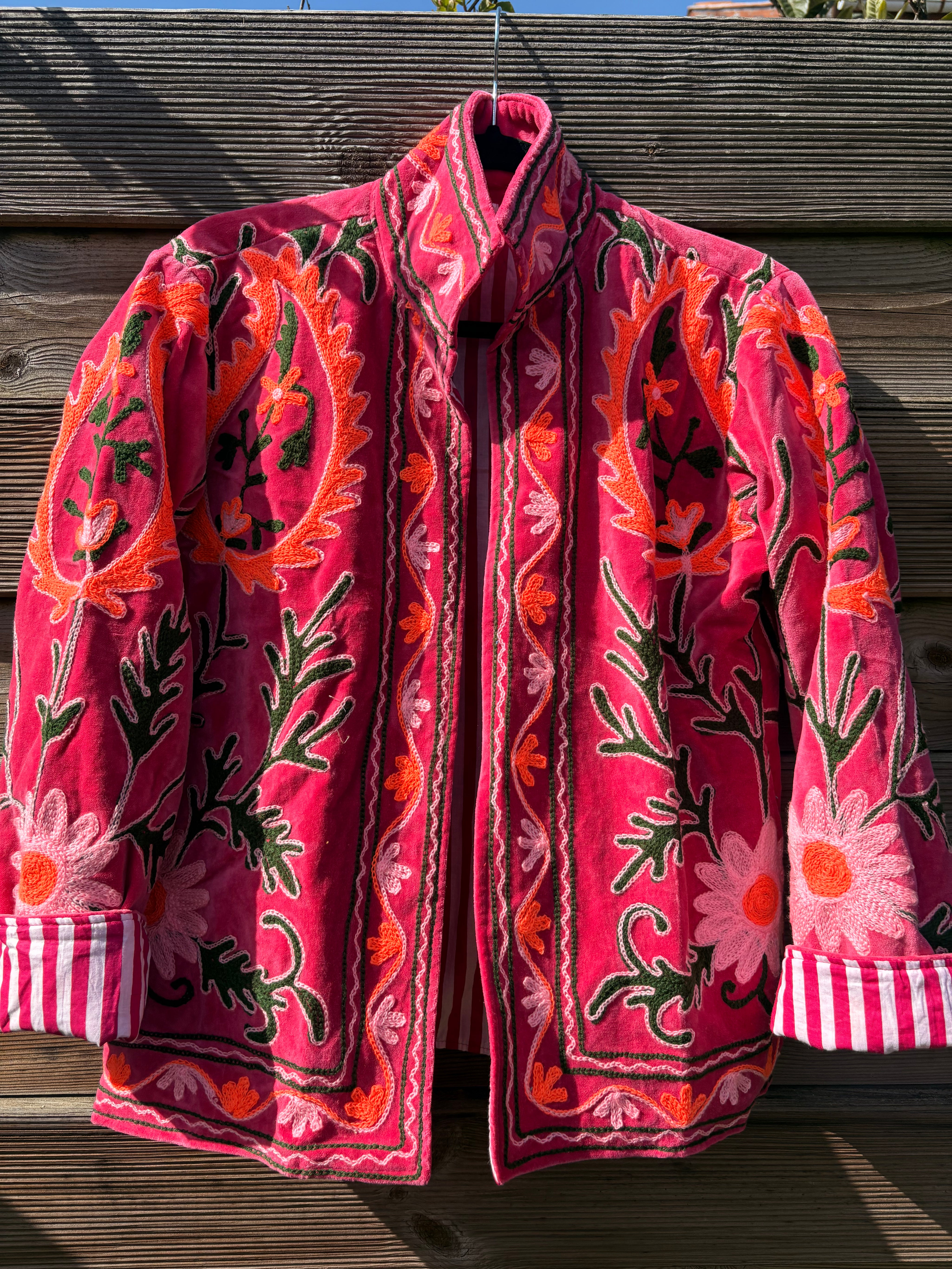 Veste Suzani- Veste velours Indienne