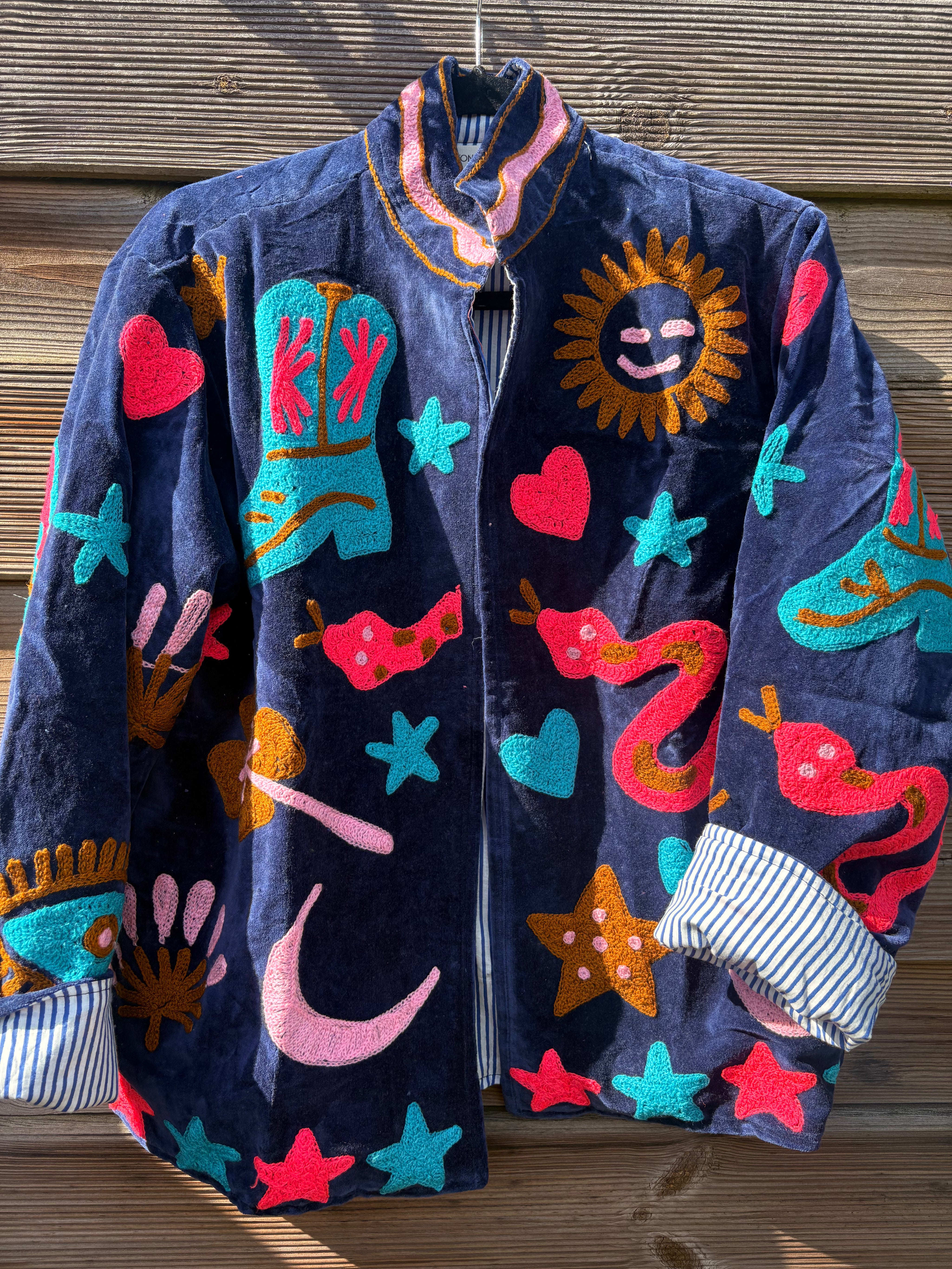 Veste Suzani- Veste velours Indienne