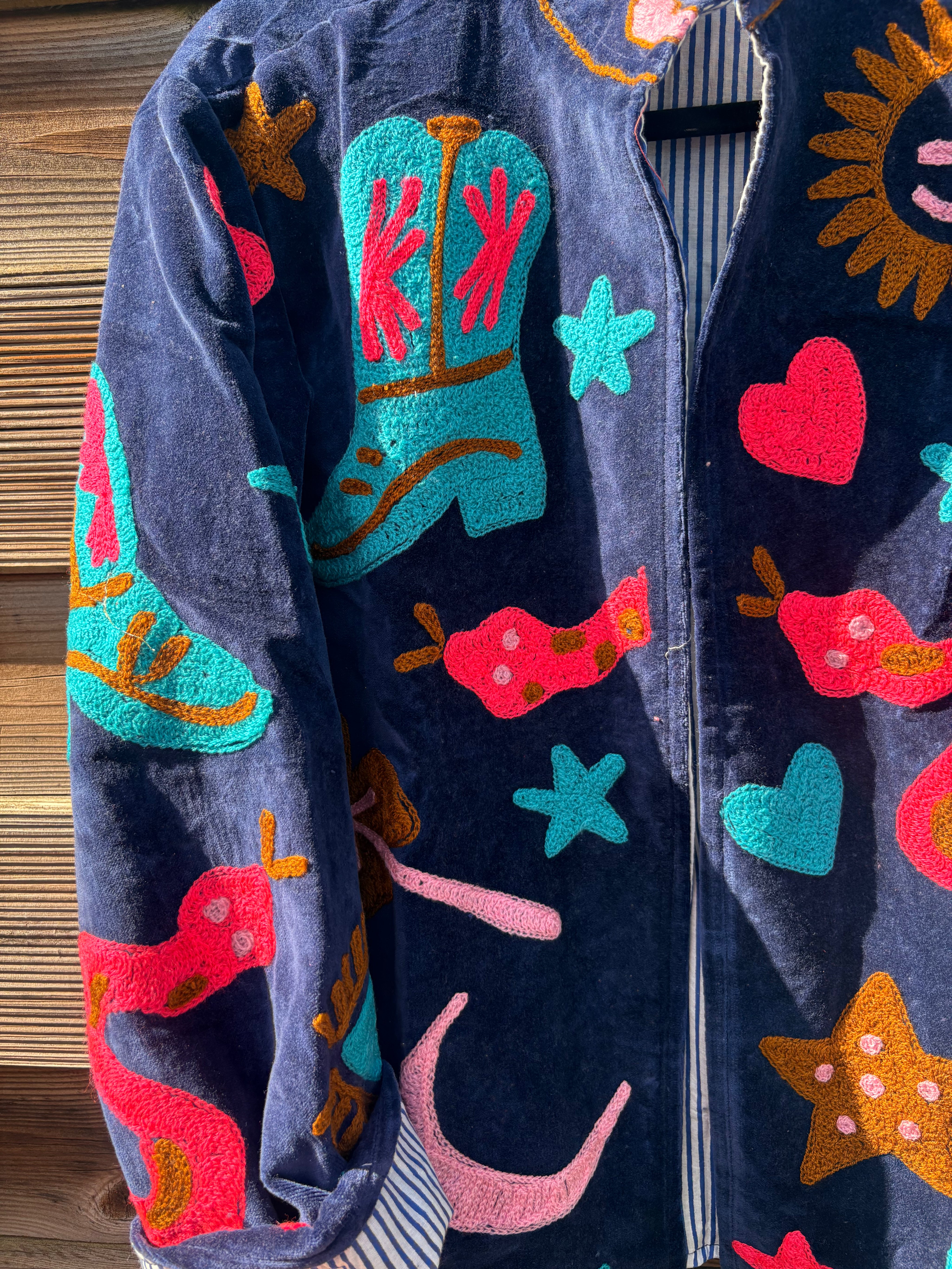 Veste Suzani- Veste velours Indienne