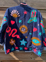 Veste Suzani- Veste velours Indienne