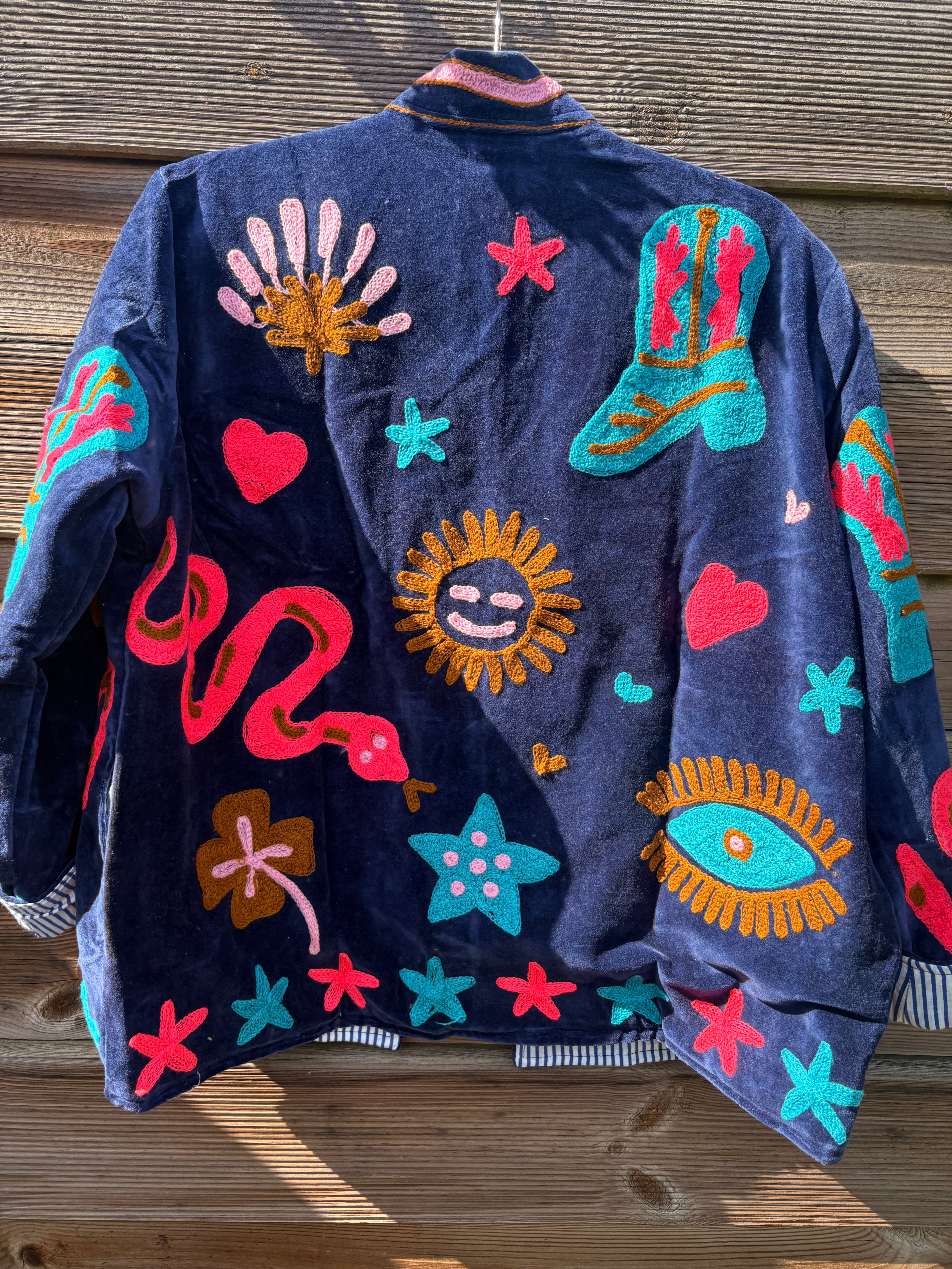 Veste Suzani- Veste velours Indienne