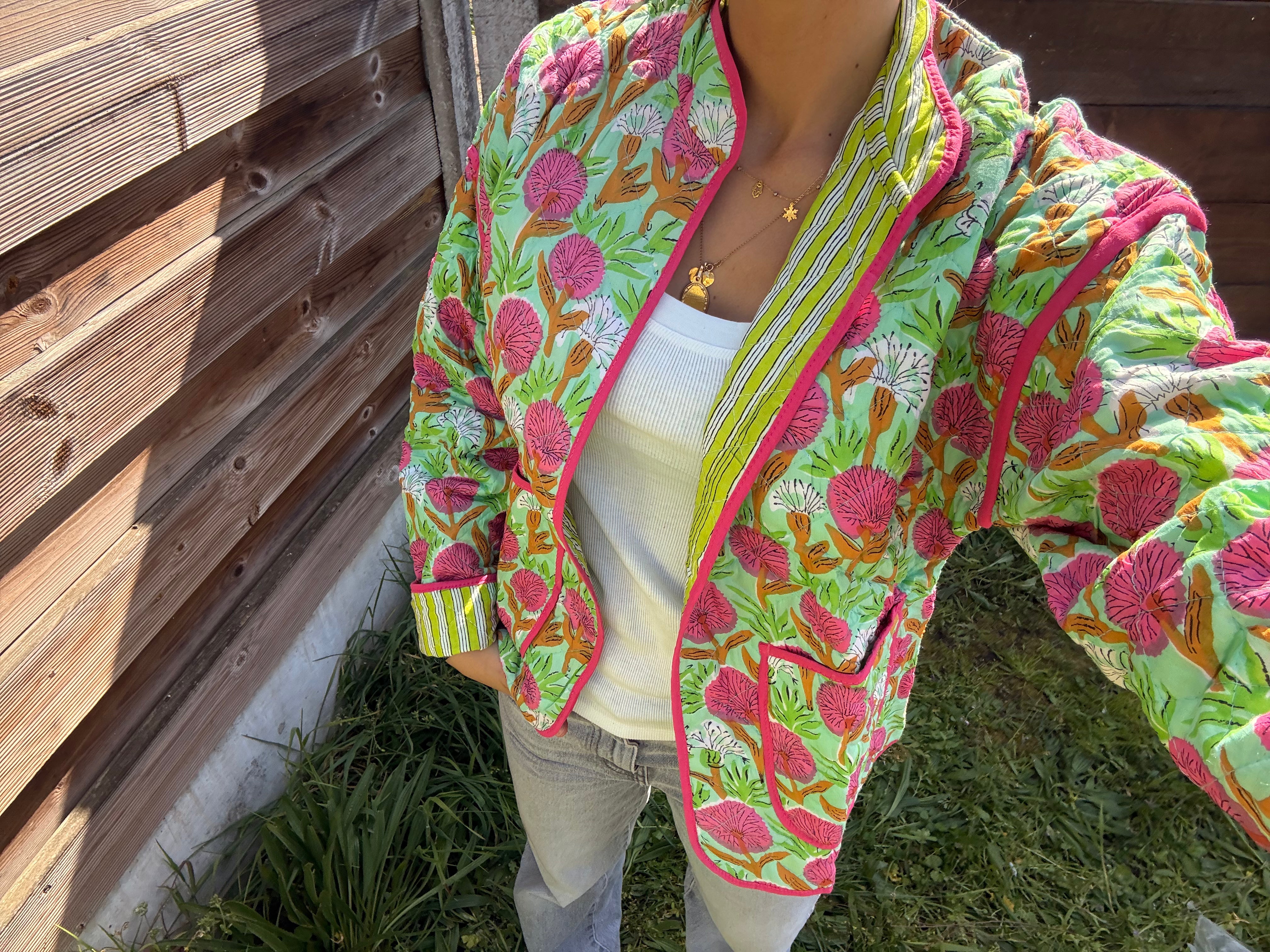 Veste Coton Réversible - veste matelassée artisanale