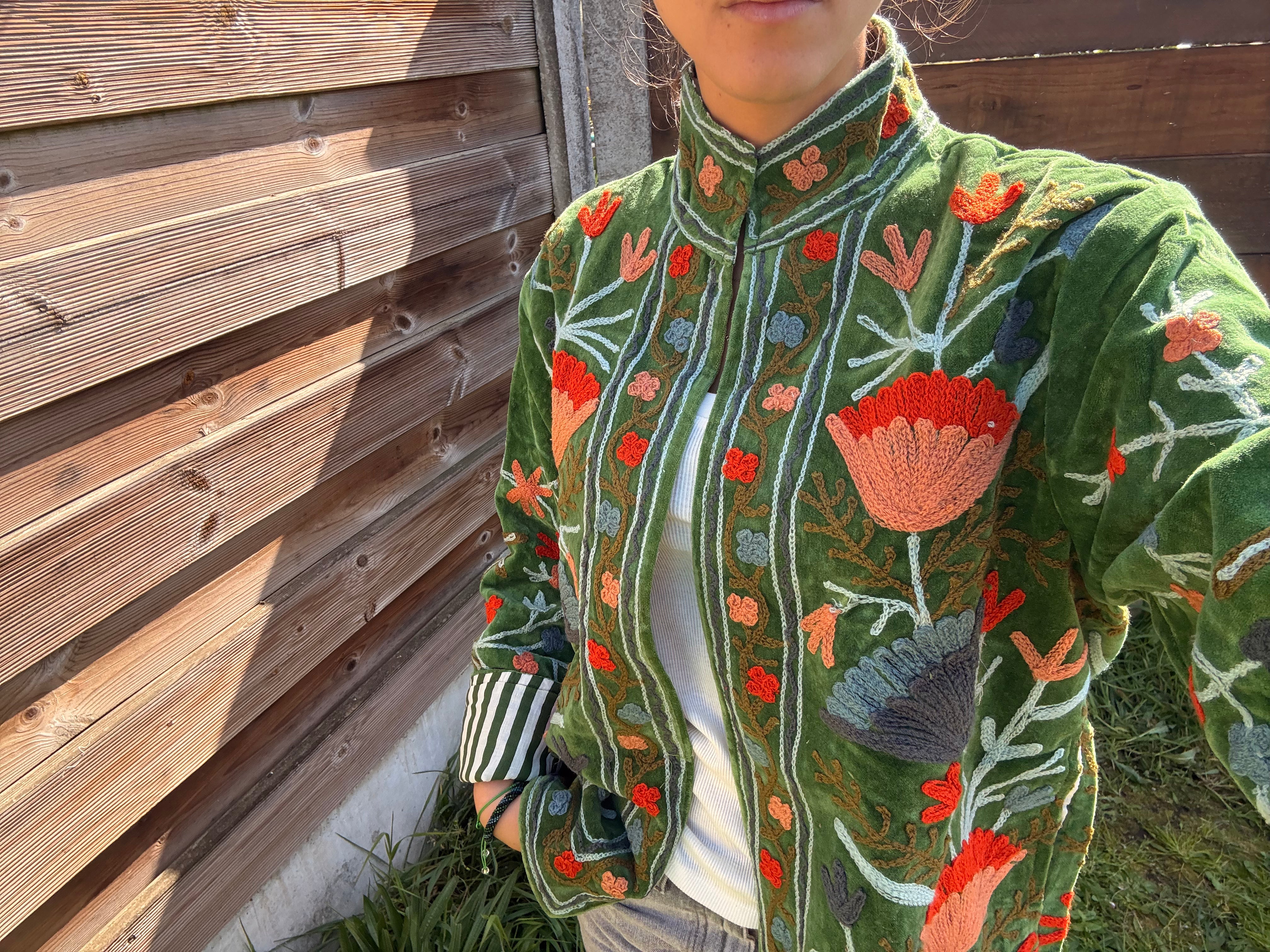 Veste Suzani- Veste velours Indienne