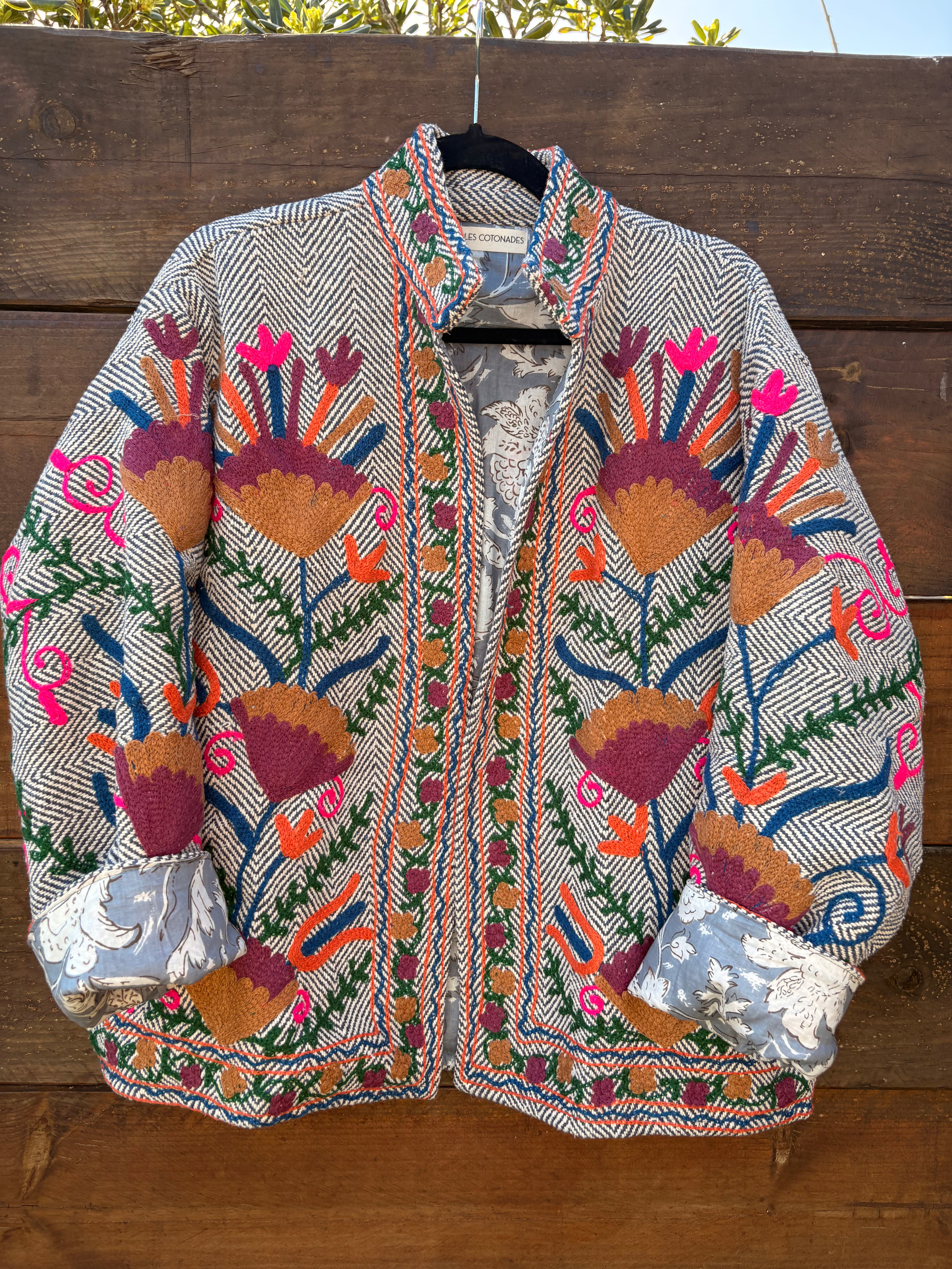 Veste Suzani- Veste velours Indienne