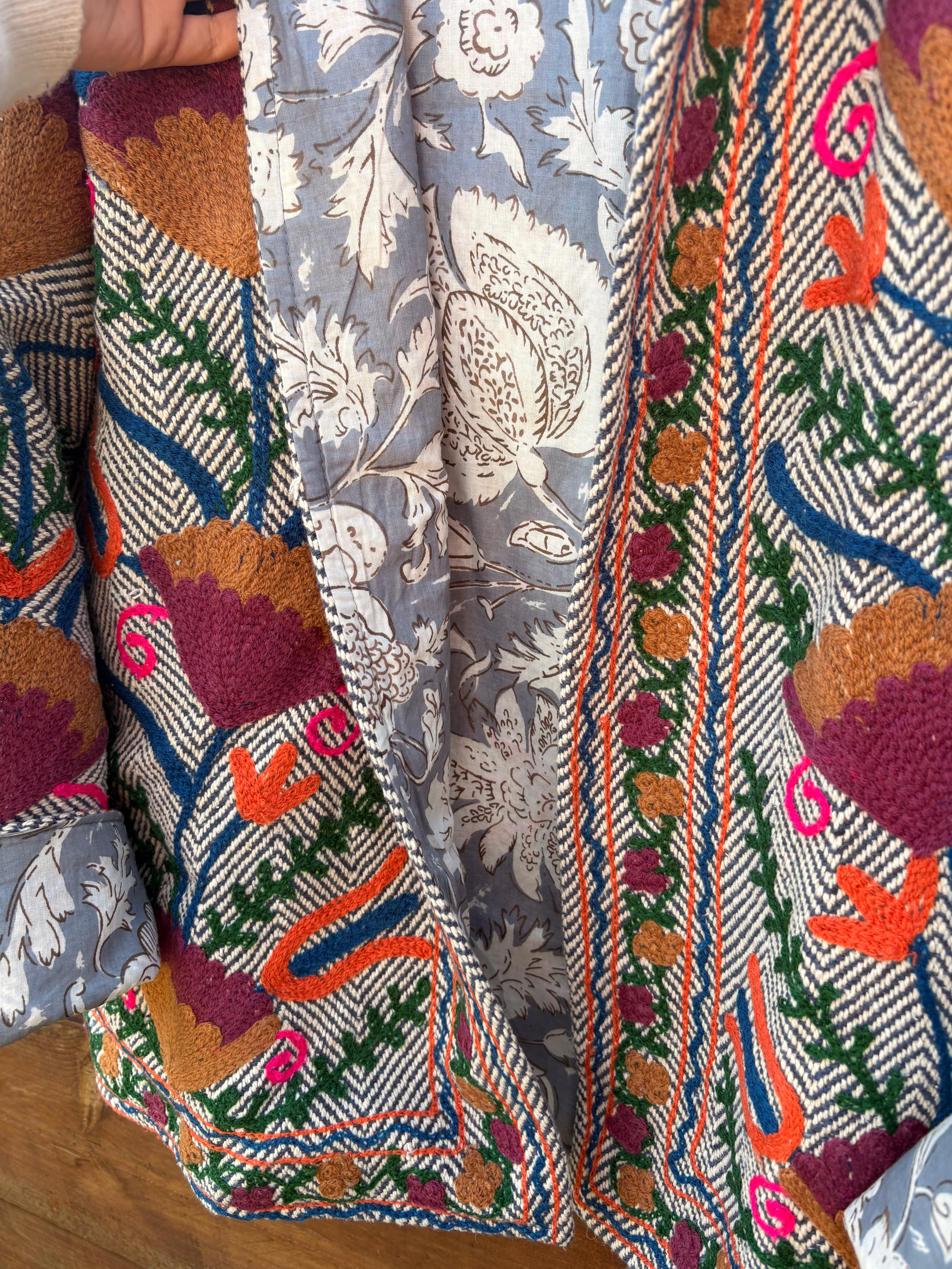 Veste Suzani- Veste velours Indienne