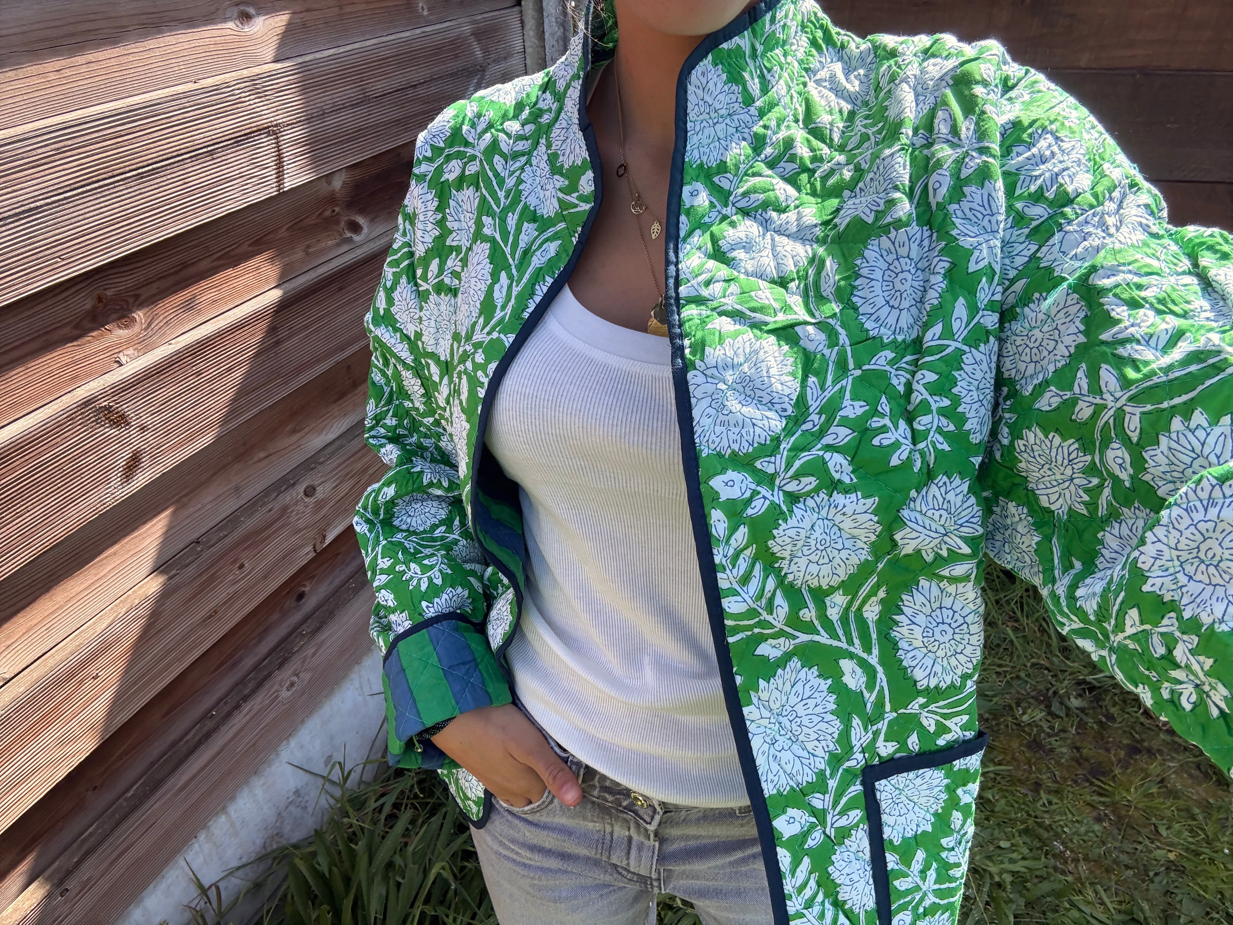 Veste Coton Réversible - veste matelassée artisanale