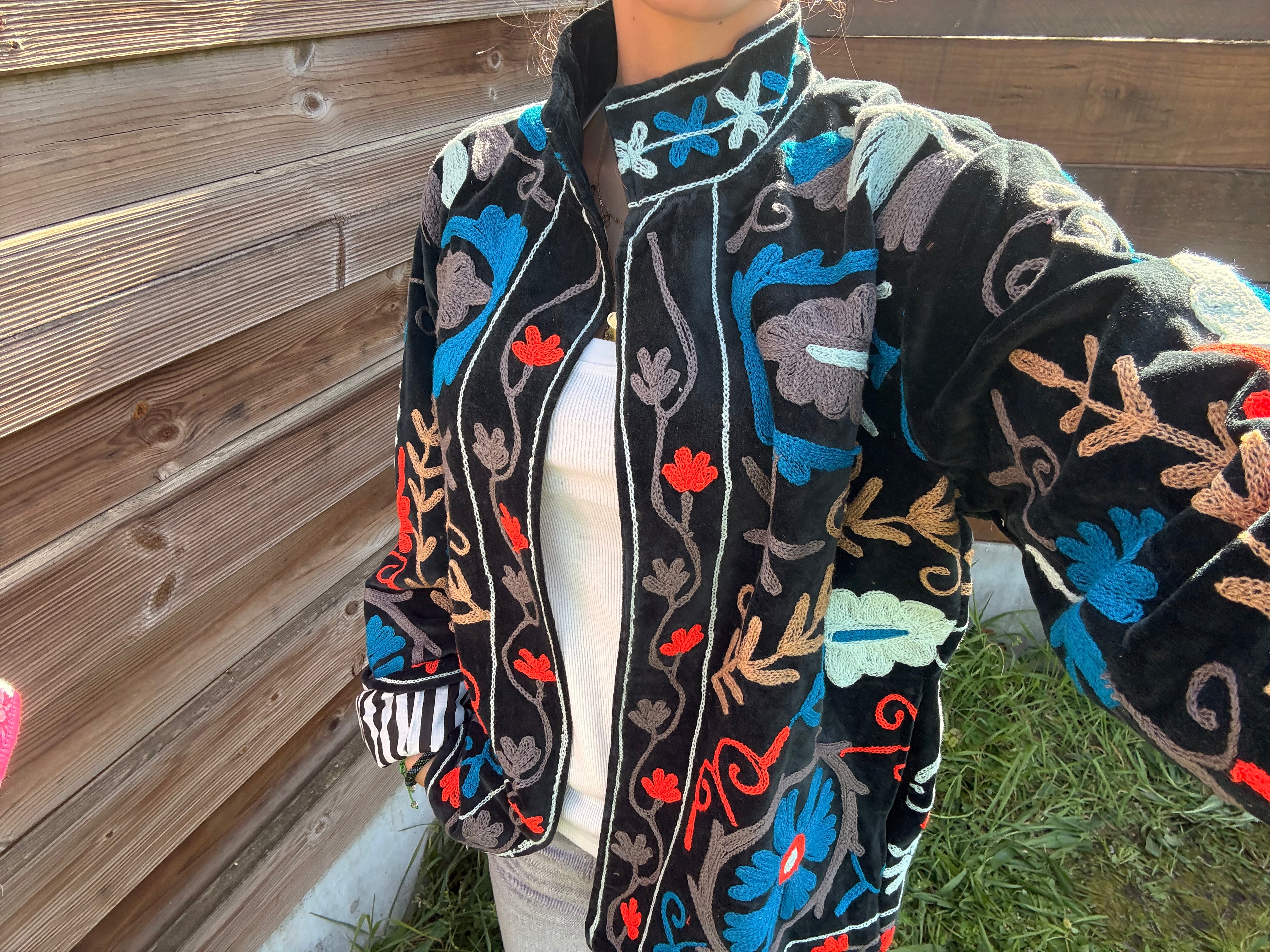 Veste Suzani- Veste velours Indienne