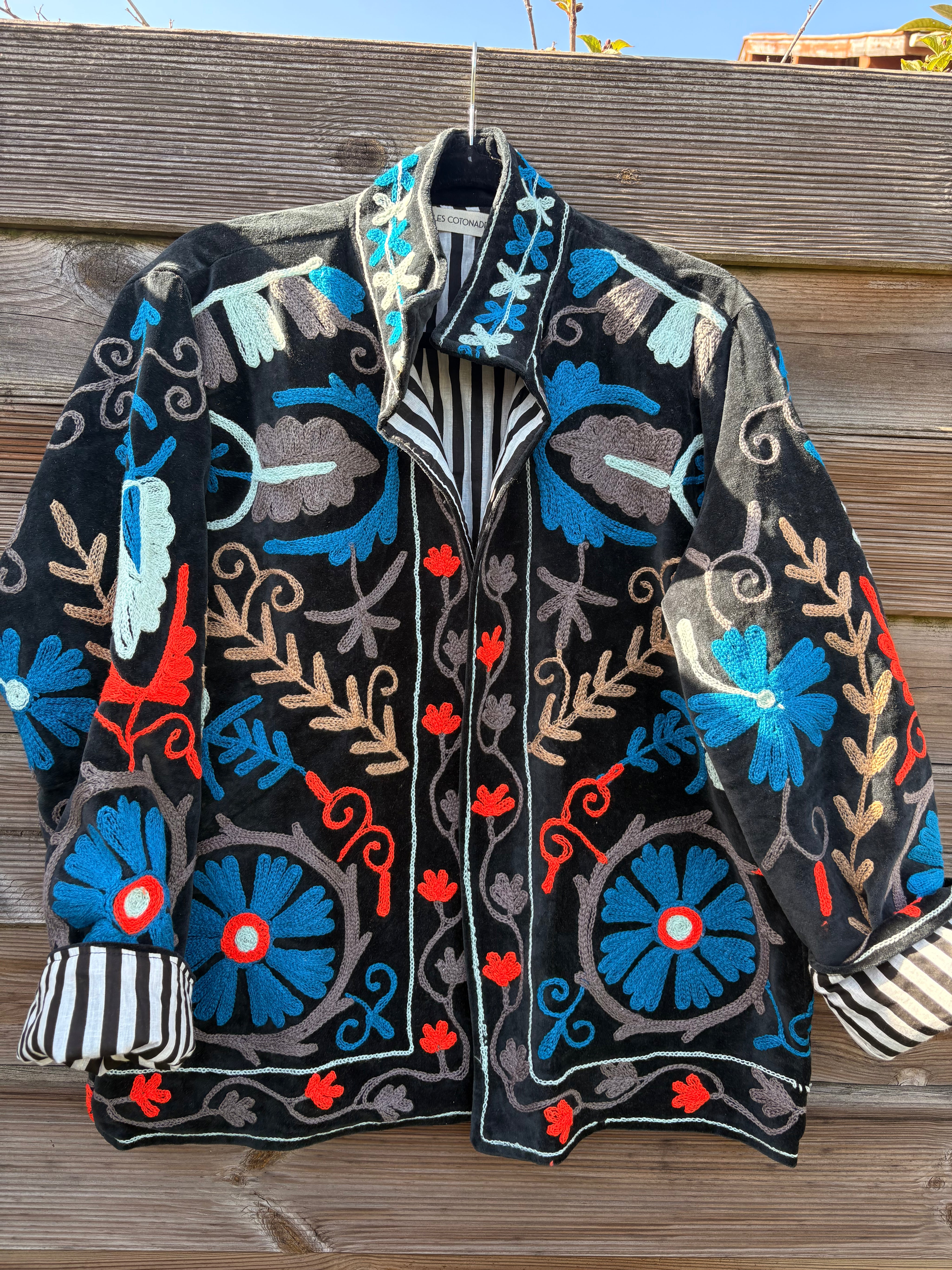 Veste Suzani- Veste velours Indienne