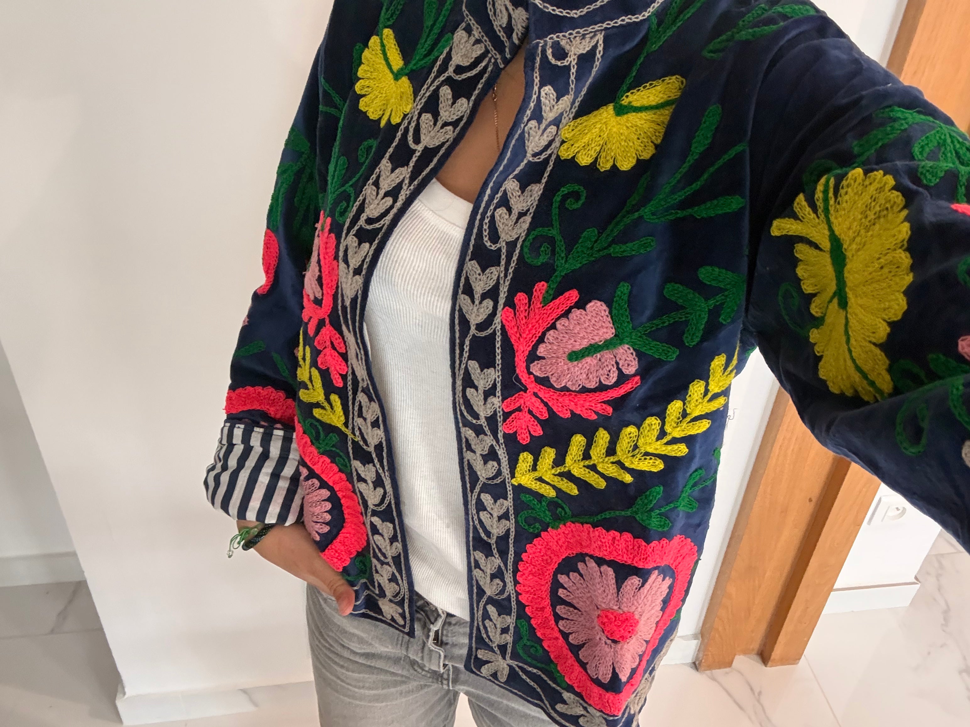 Veste Suzani- Veste velours Indienne