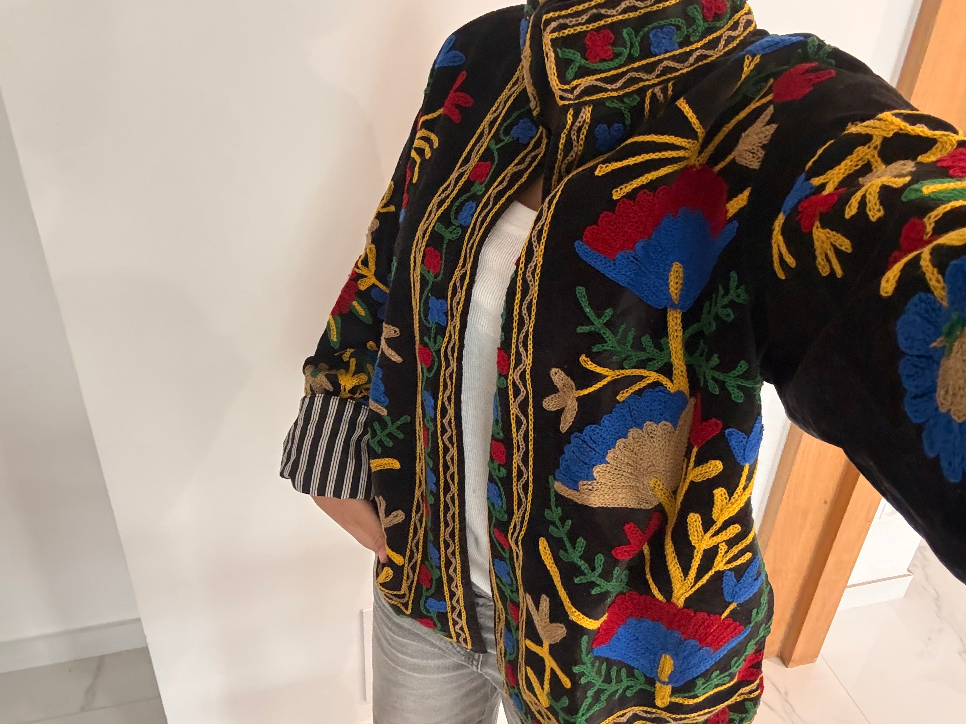 Veste Suzani- Veste velours Indienne
