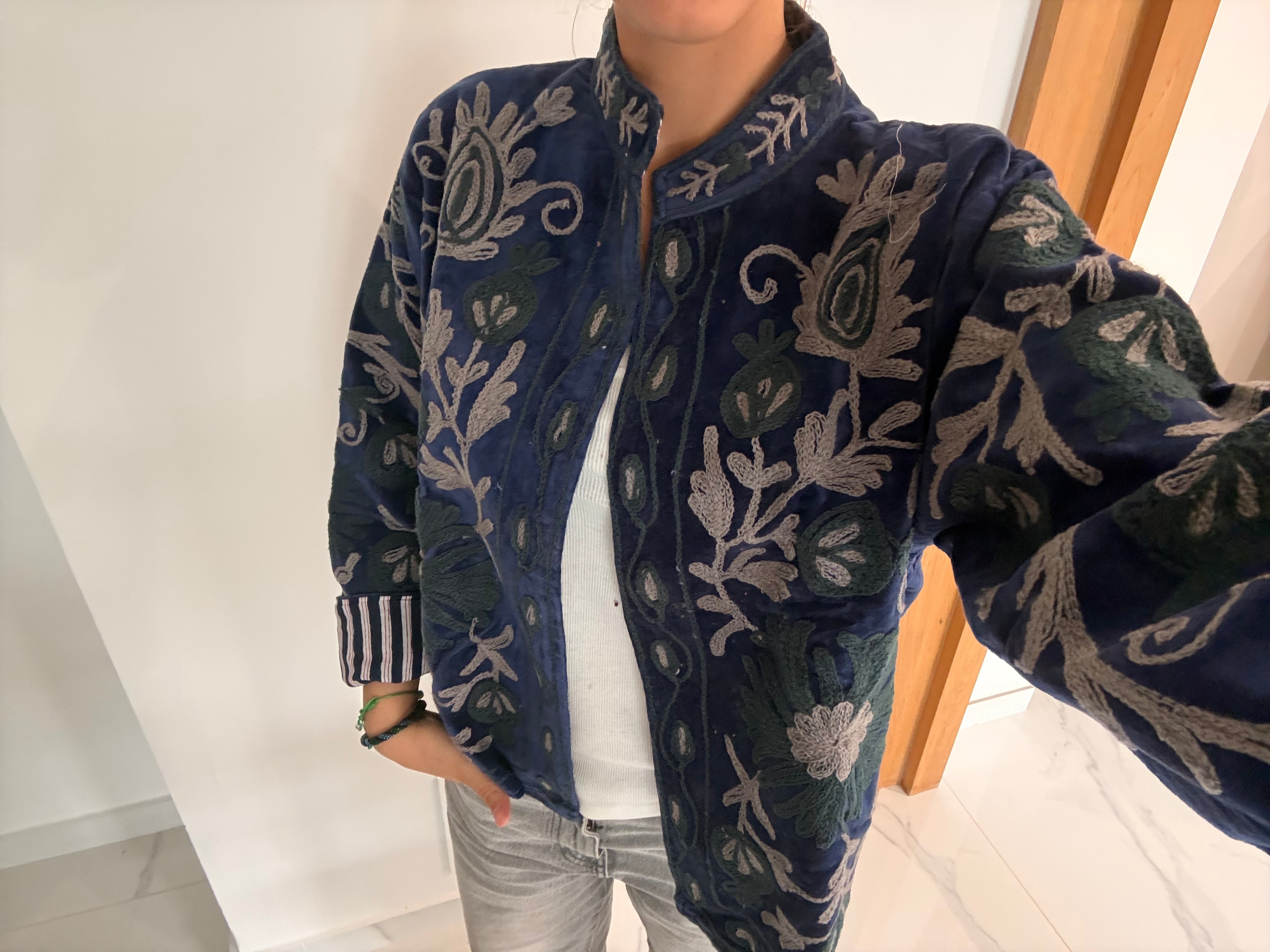 Veste Suzani- Veste velours Indienne