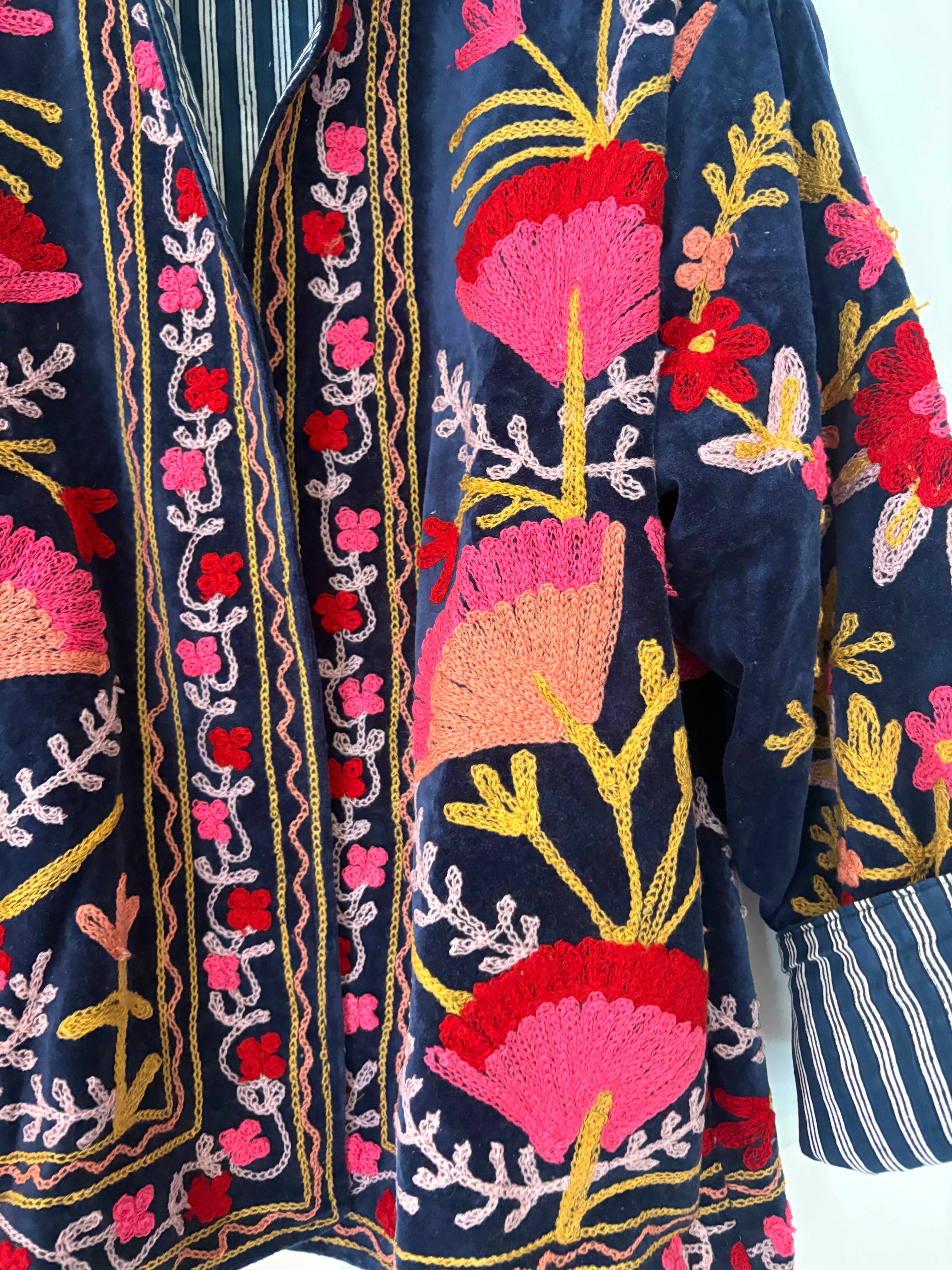 Veste Suzani- Veste velours Indienne