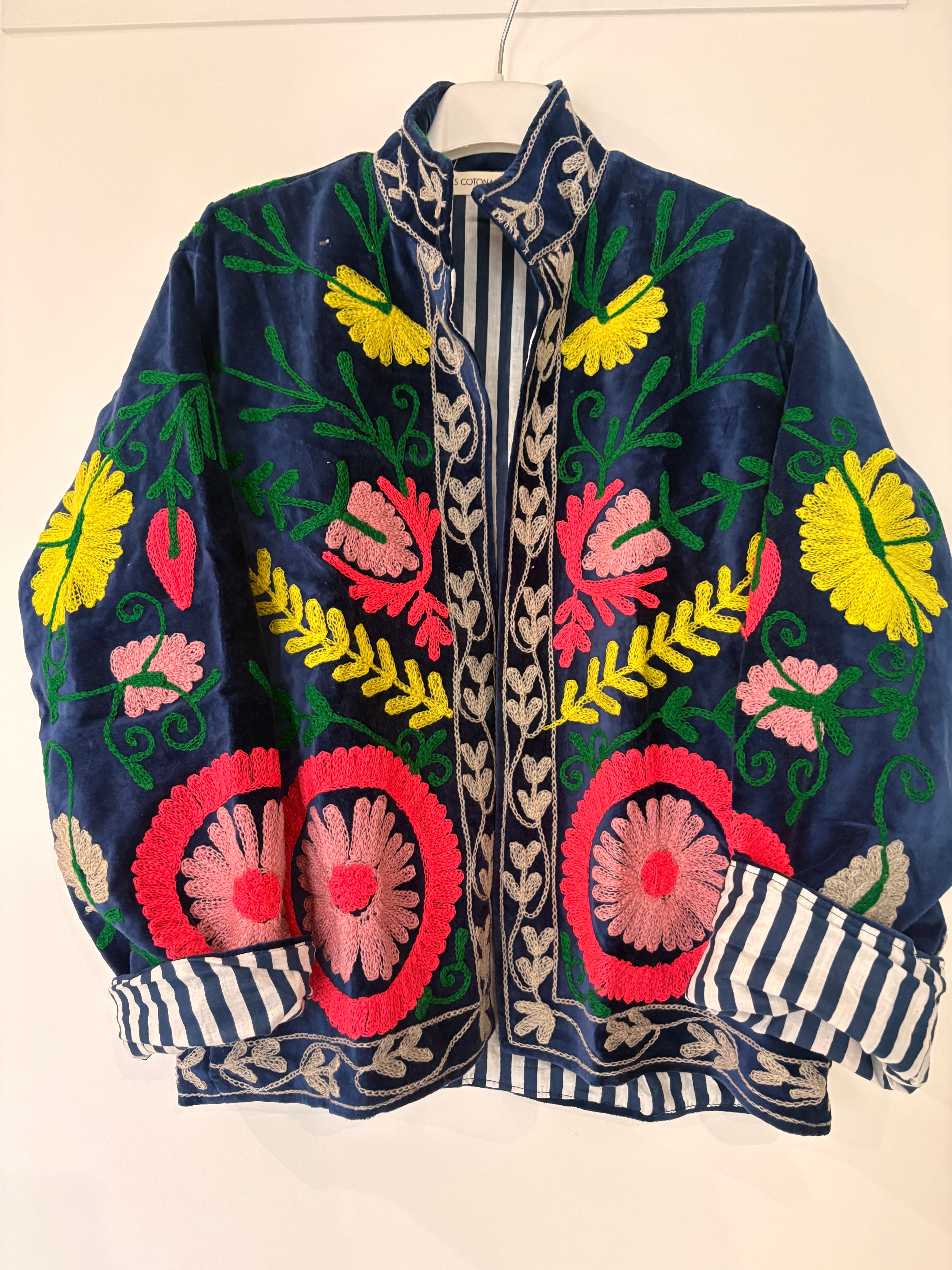 Veste Suzani- Veste velours Indienne