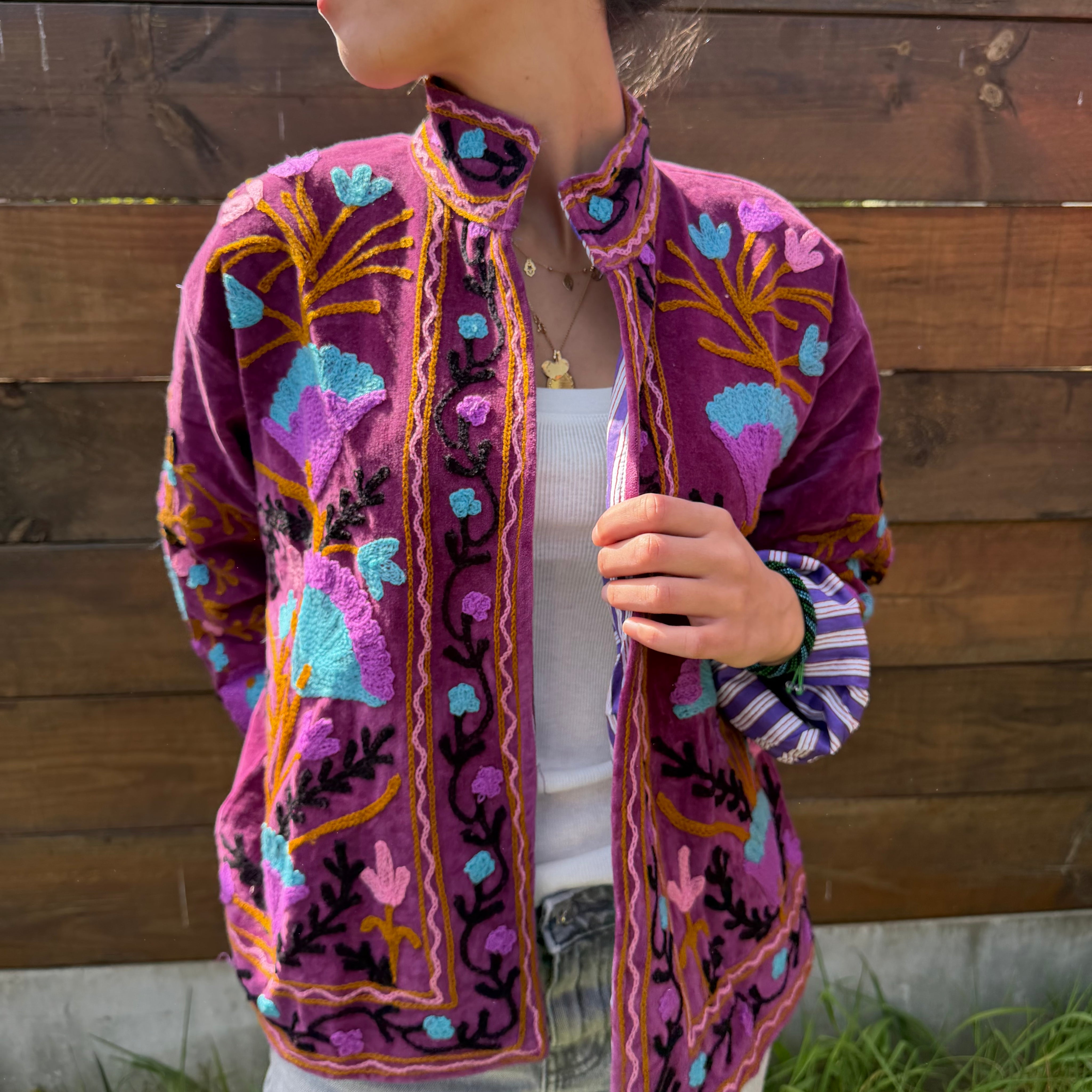 Veste Suzani- Veste velours Indienne