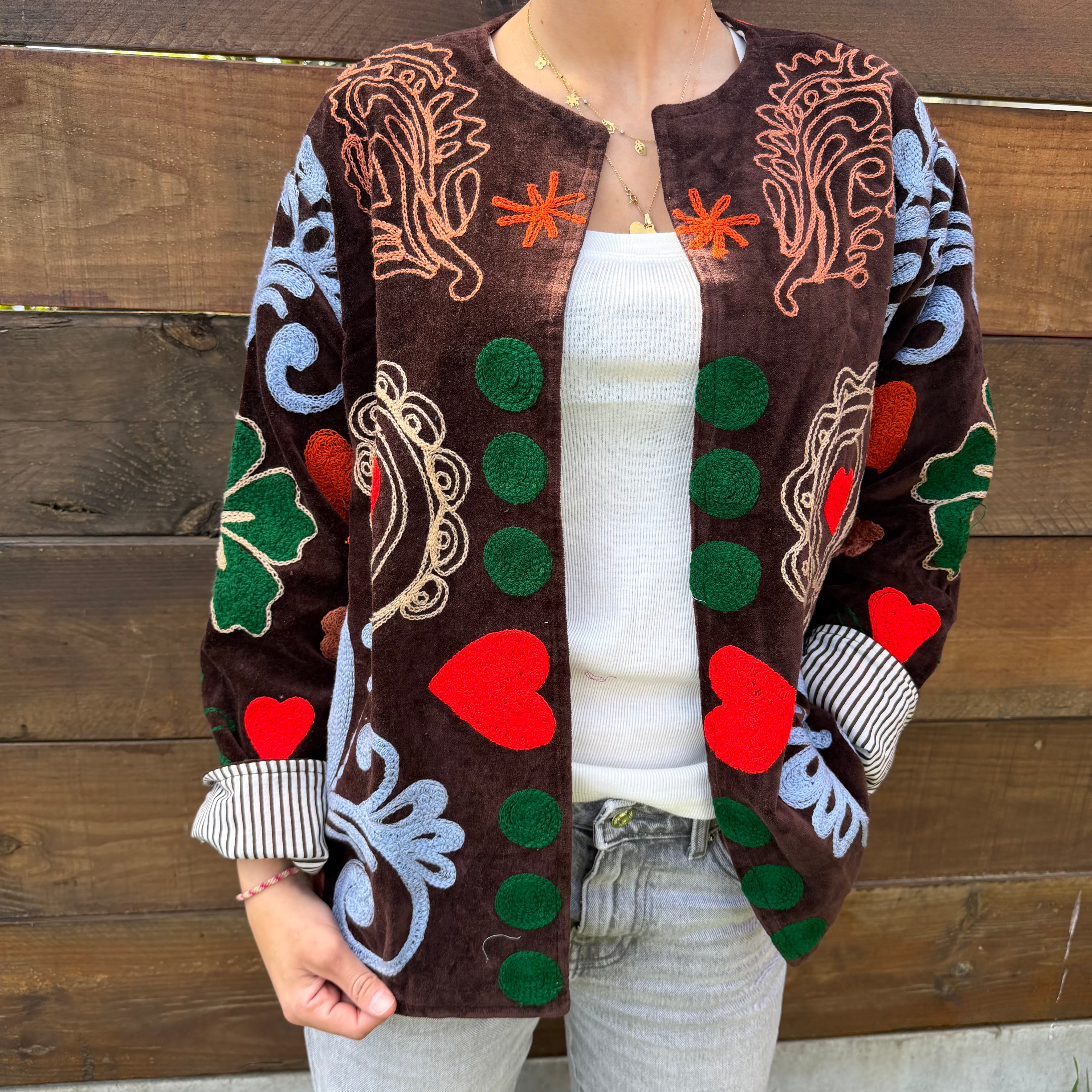 Veste Suzani- Veste velours Indienne