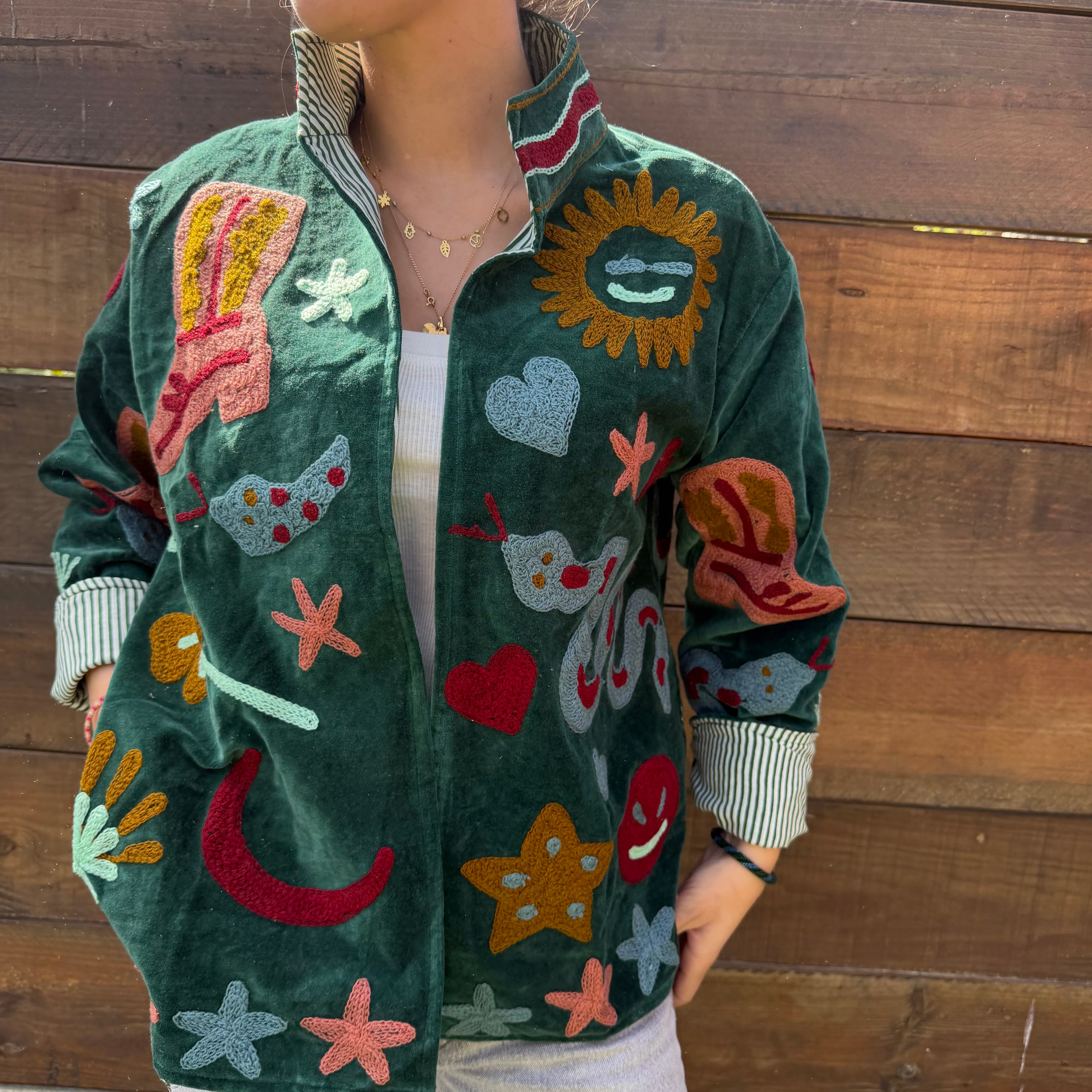 Veste Suzani- Veste velours Indienne