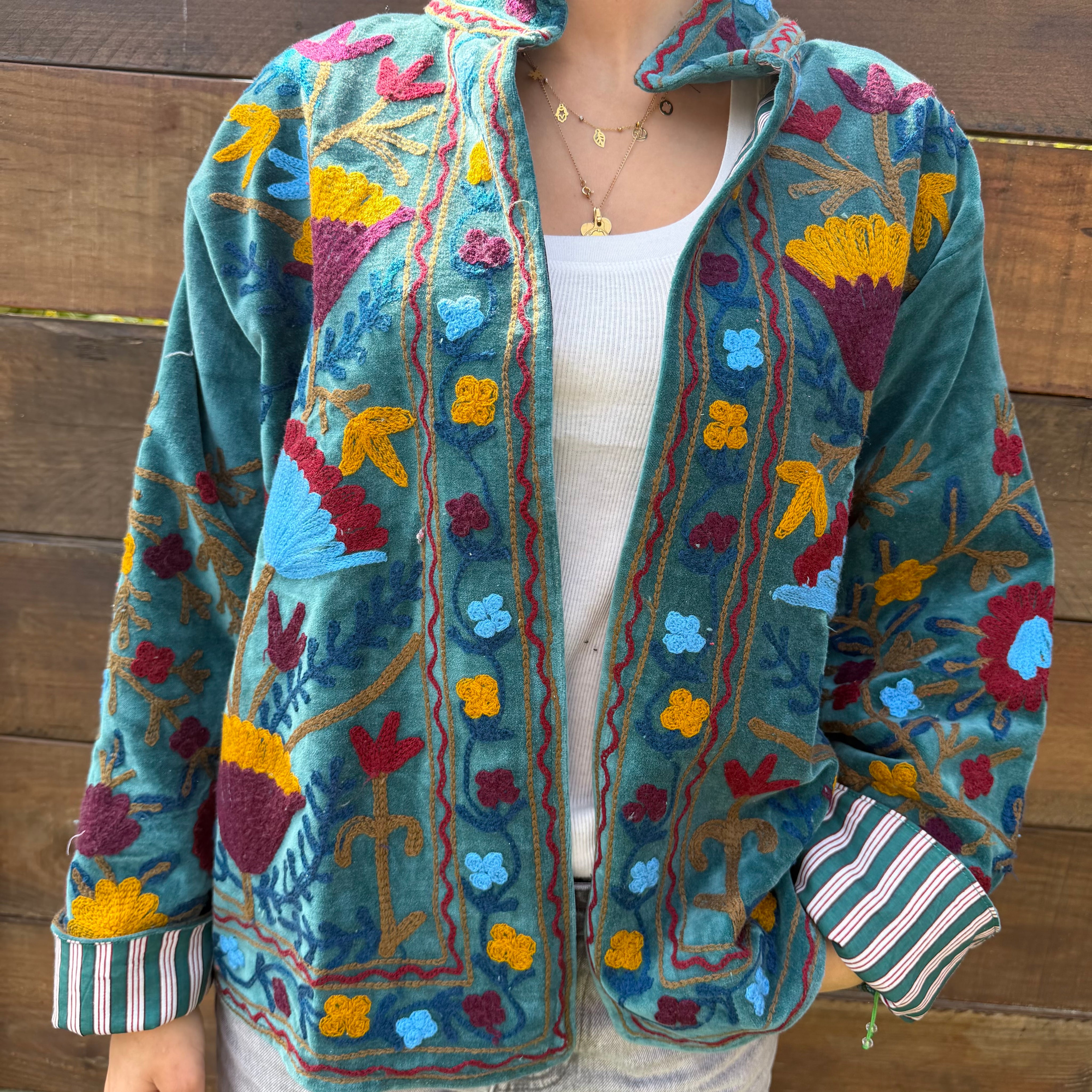 Veste Suzani- Veste velours Indienne