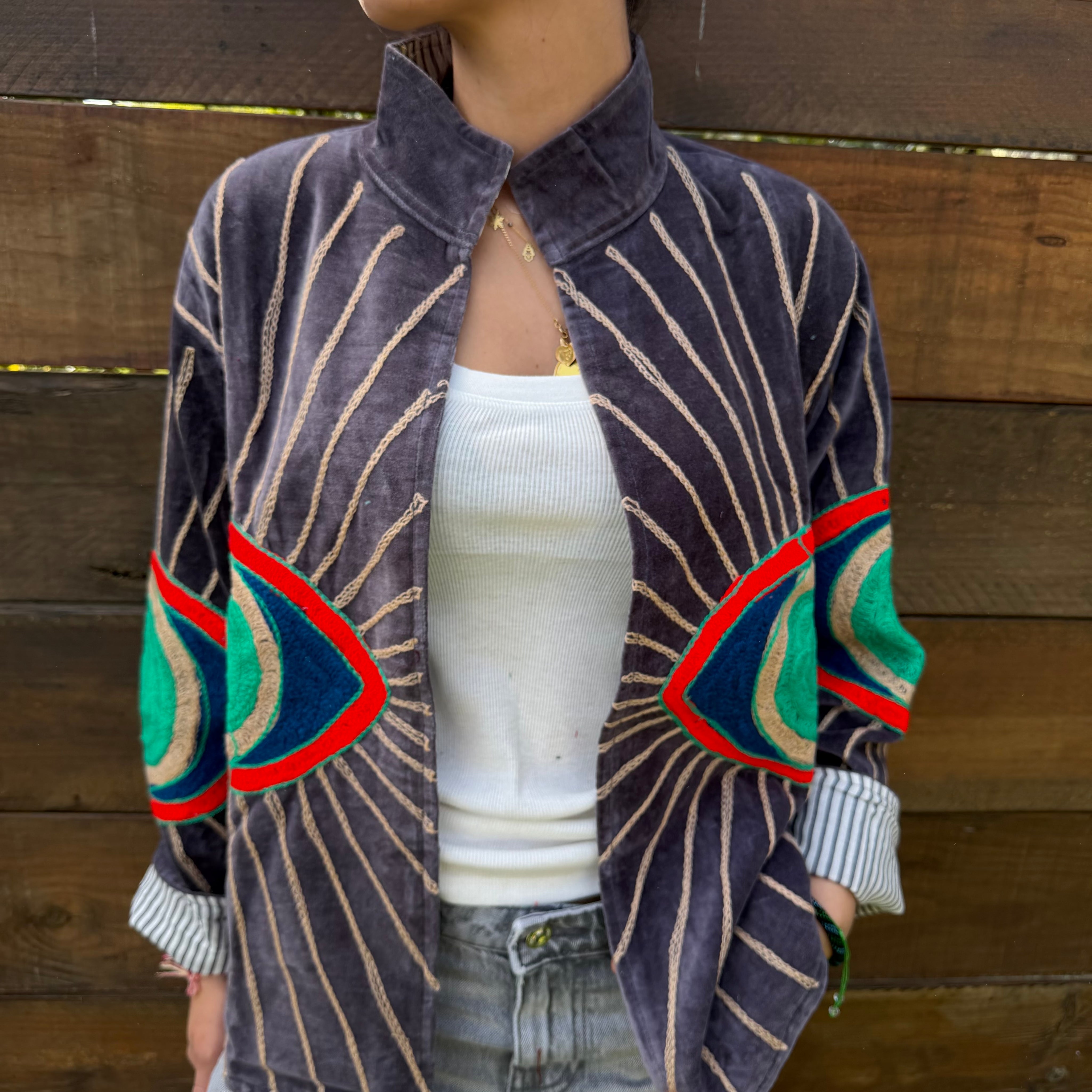 Veste Suzani- Veste velours Indienne