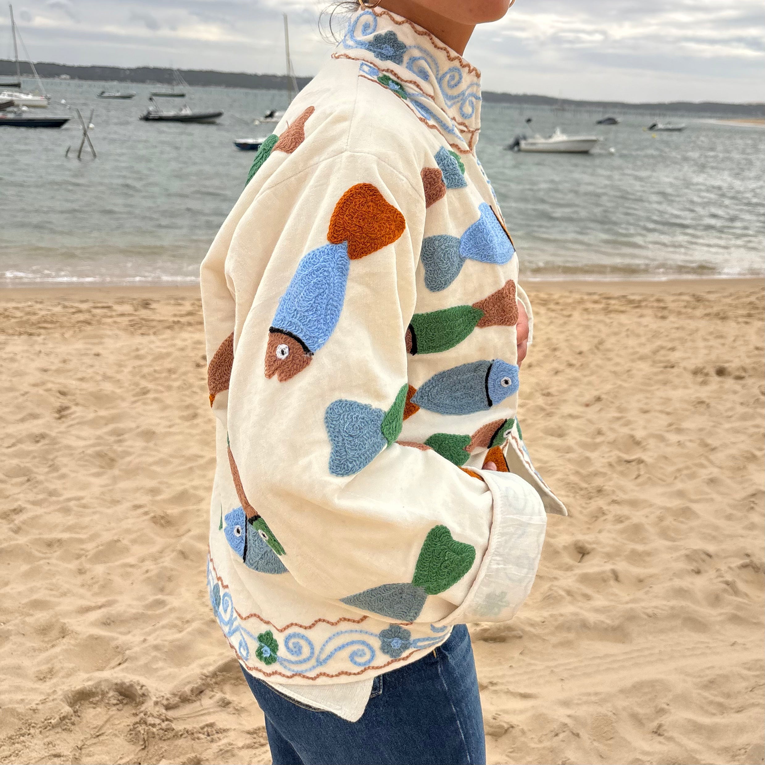 Veste Suzani- Veste velours indienne