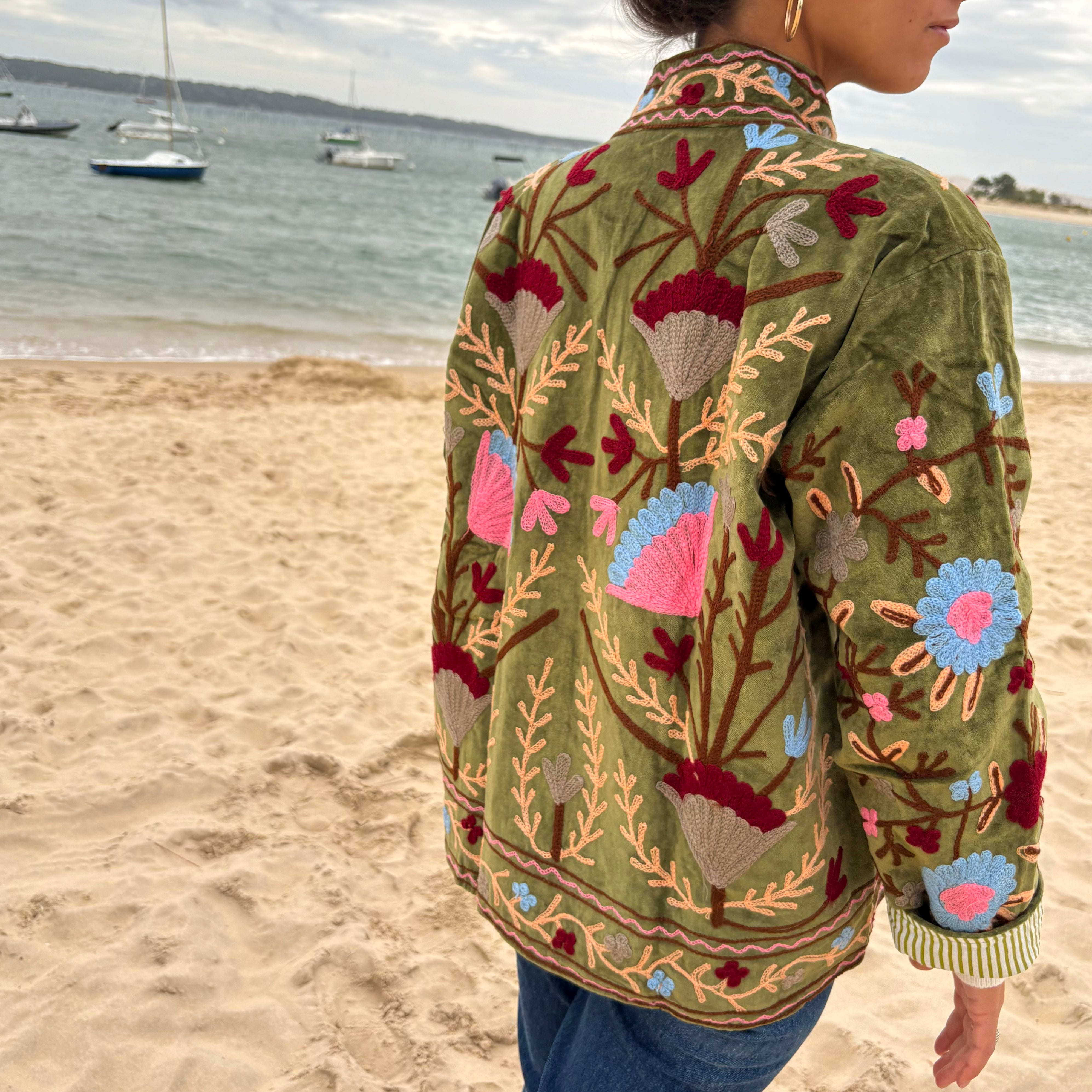 Veste Suzani- veste velours indienne
