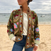 Veste Suzani- veste velours indienne