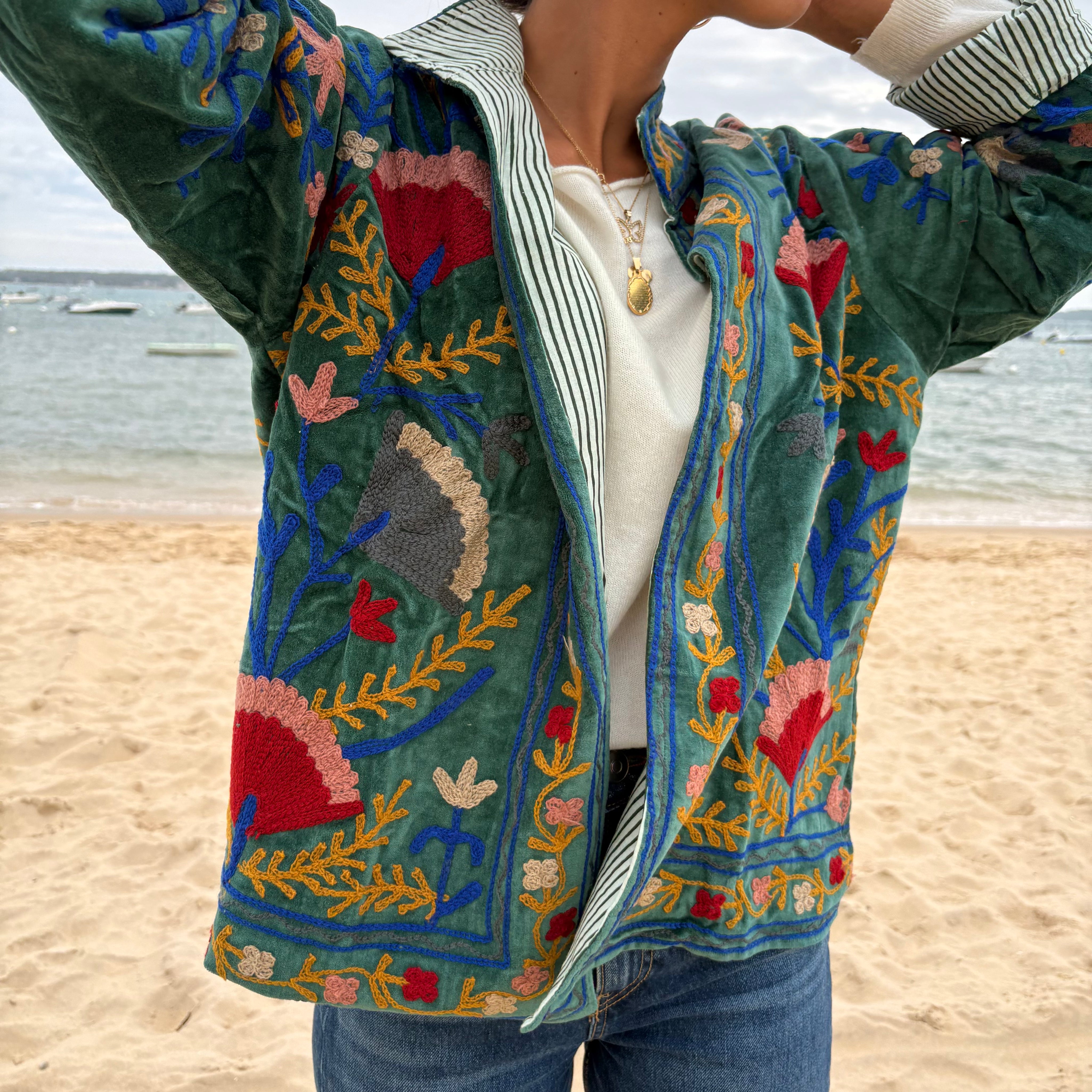 Veste Suzani- Veste velours indienne