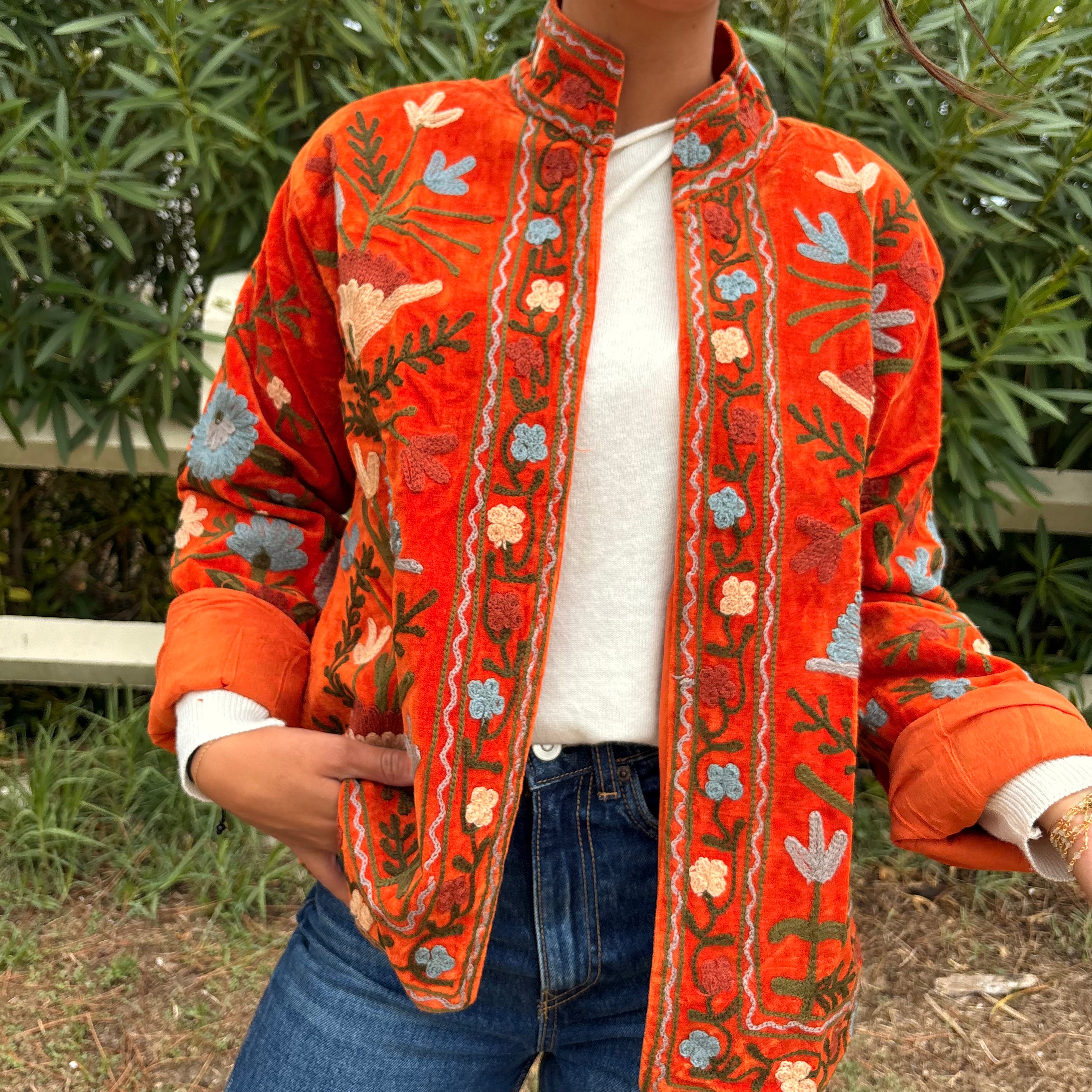 Veste Suzani- Veste velours indienne