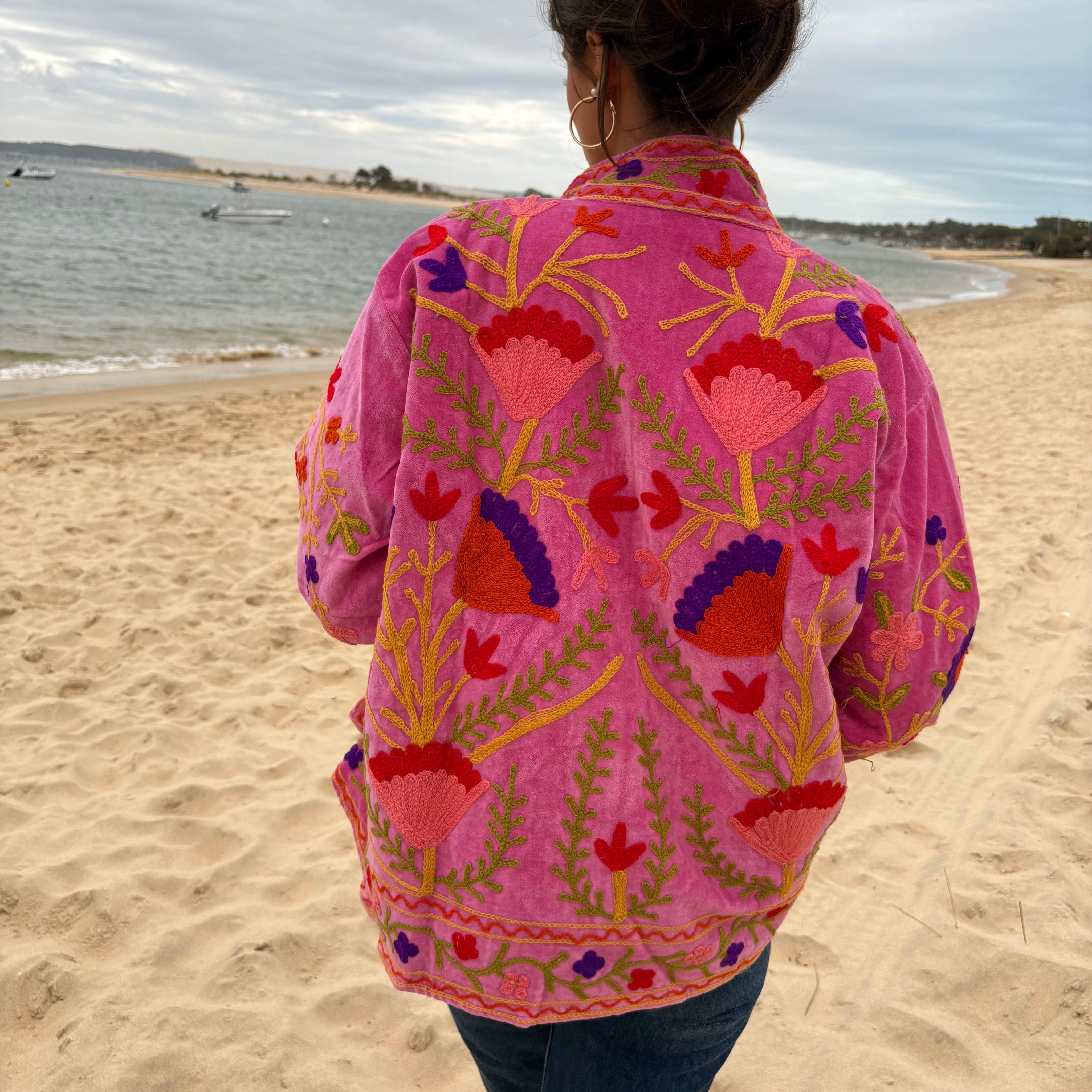 Veste Suzani- Veste velours Indienne