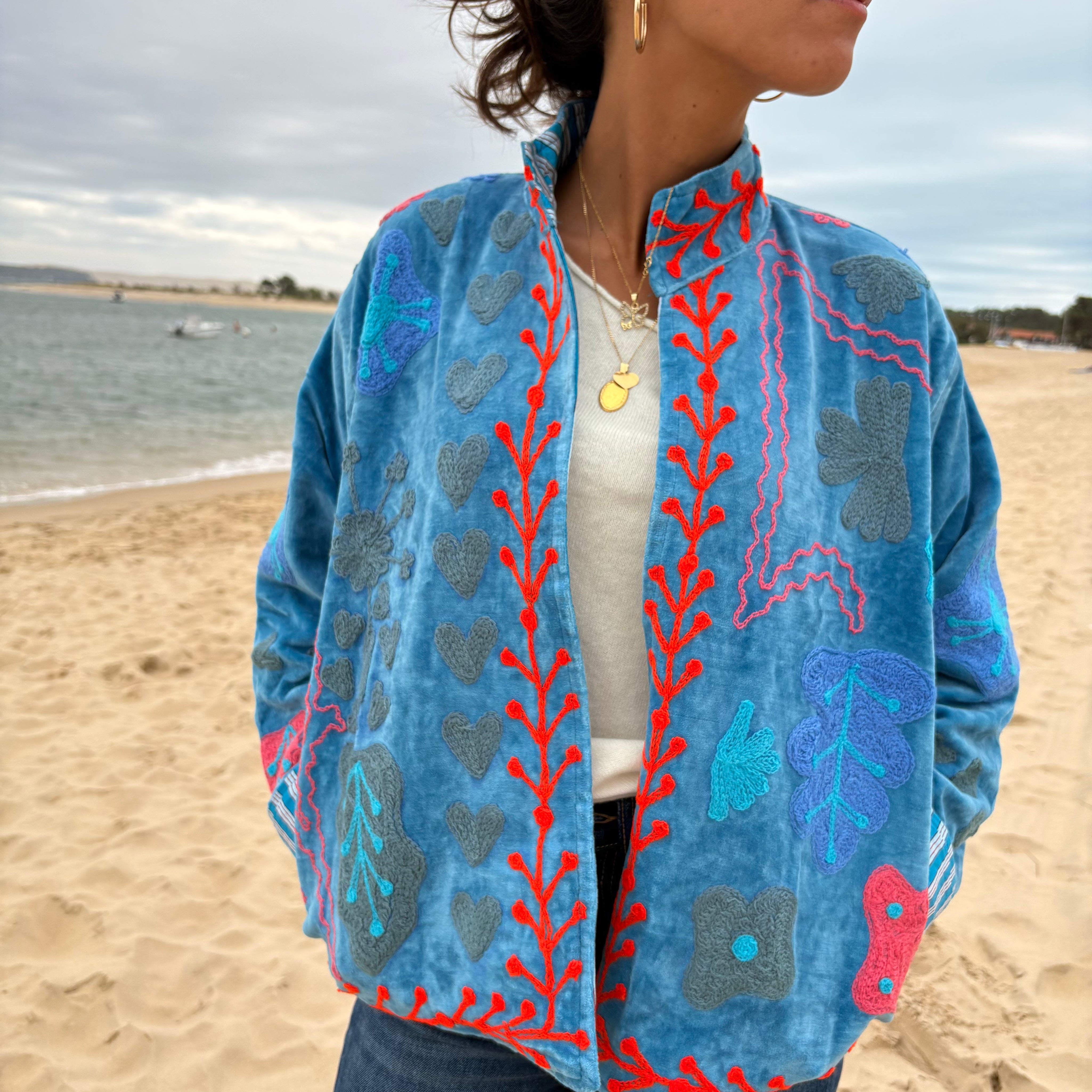 Veste Suzani- Veste velours indienne
