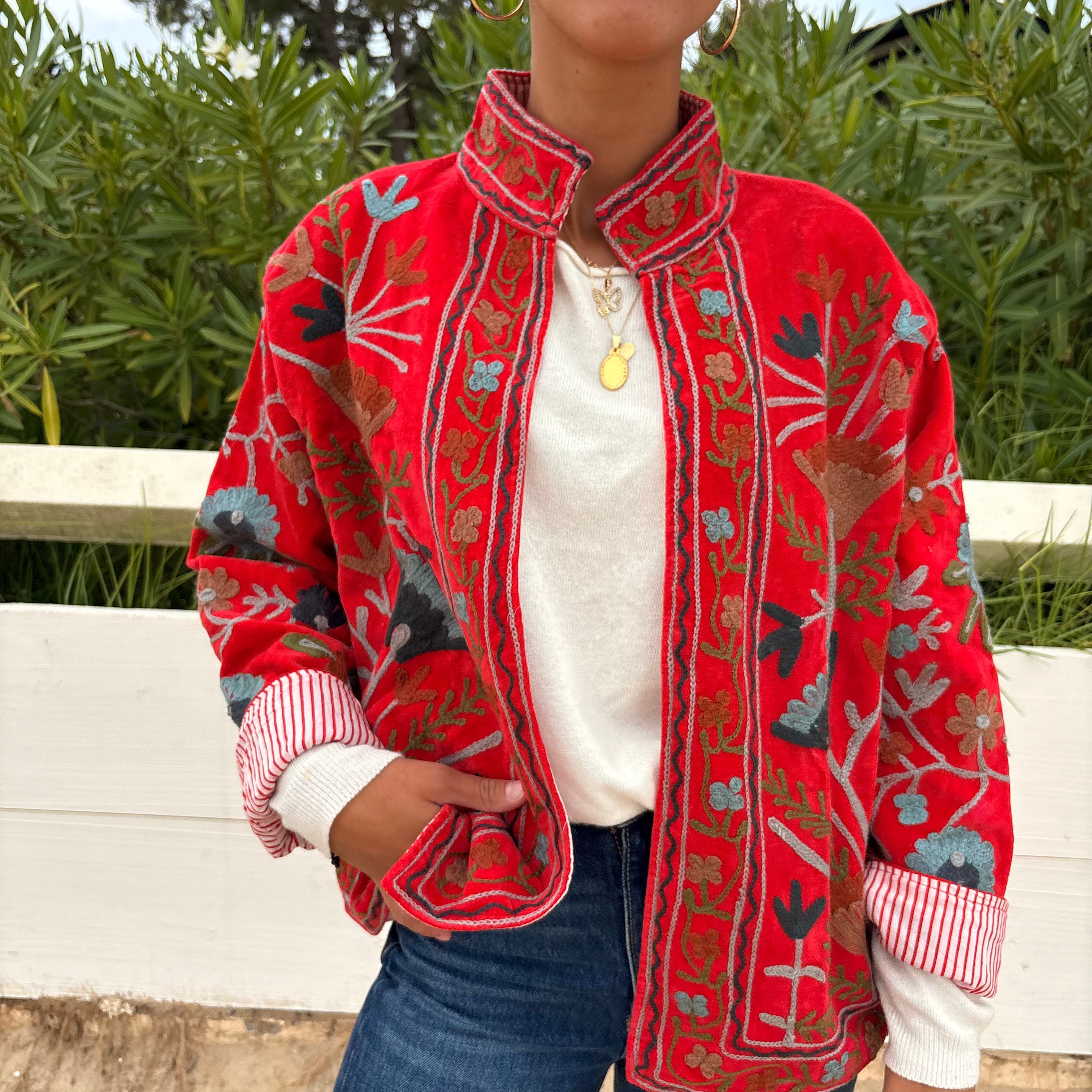 Veste Suzani- Veste velours indienne