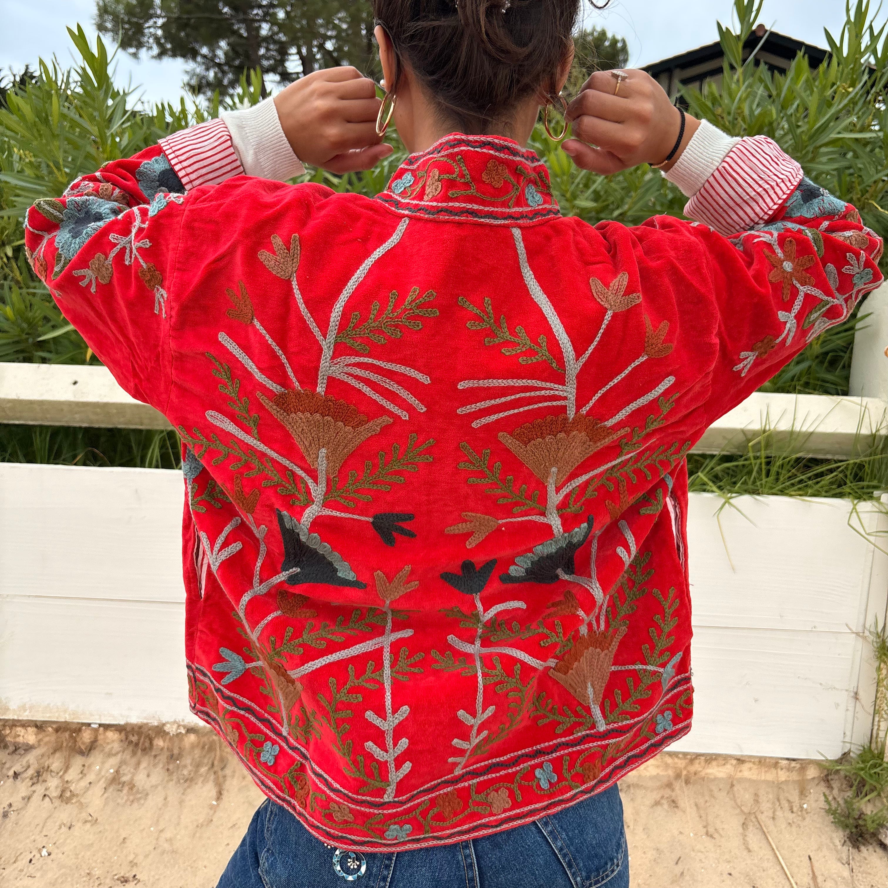 Veste Suzani- Veste velours indienne