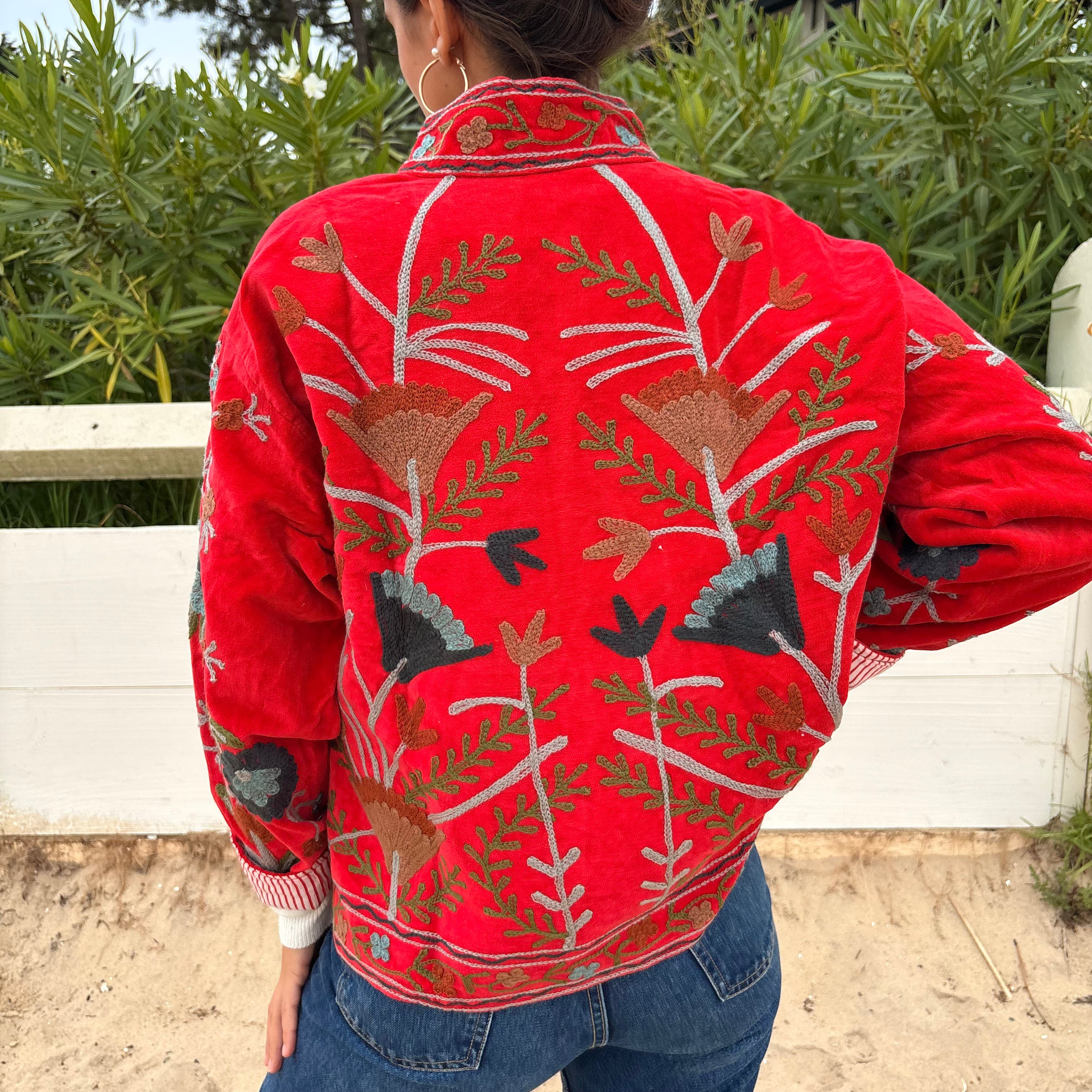 Veste Suzani- Veste velours indienne