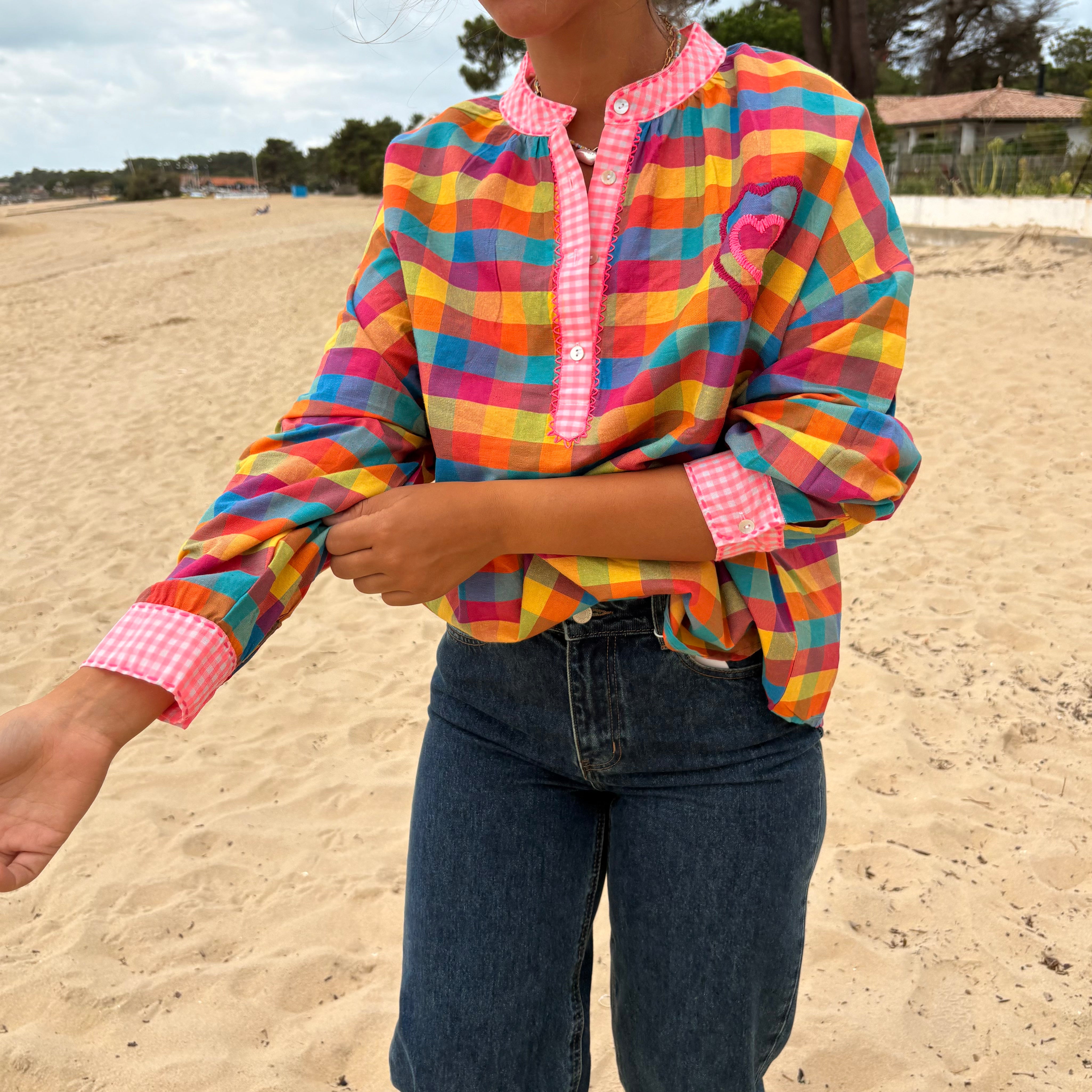 Blouse Louisa a carreaux