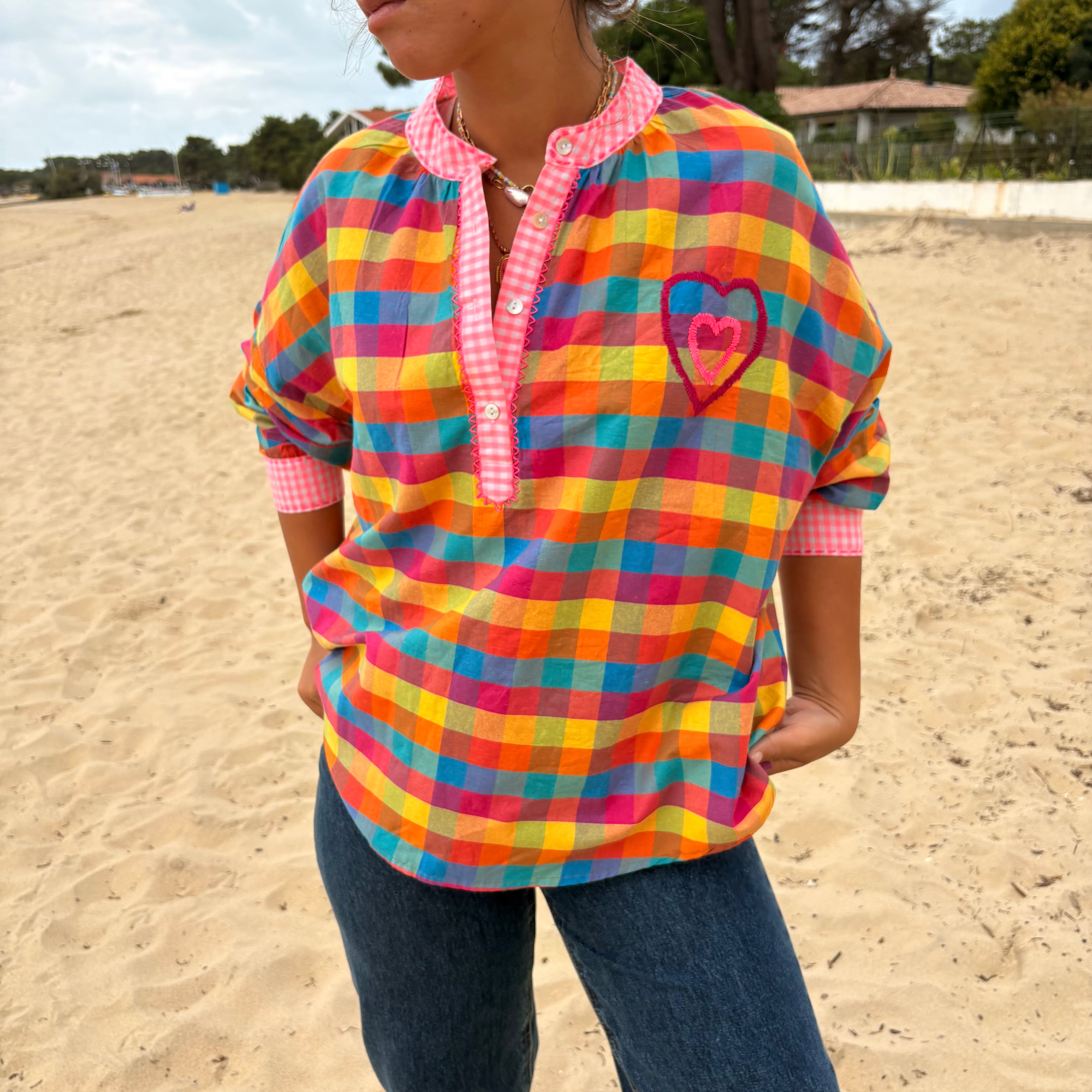 Blouse Louisa a carreaux