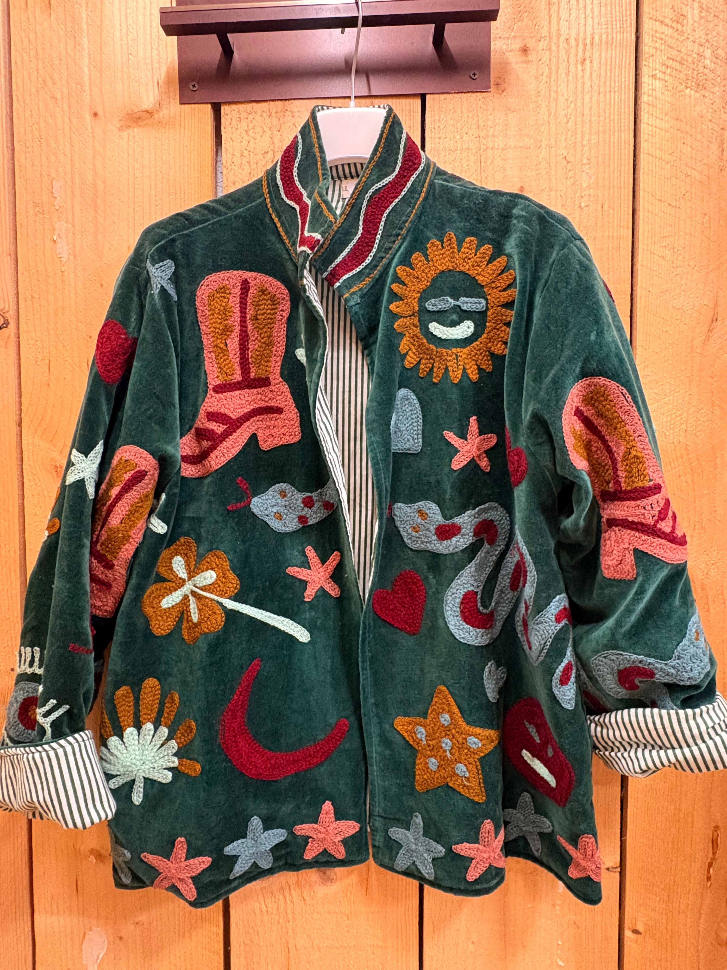 Veste Suzani- Veste velours Indienne