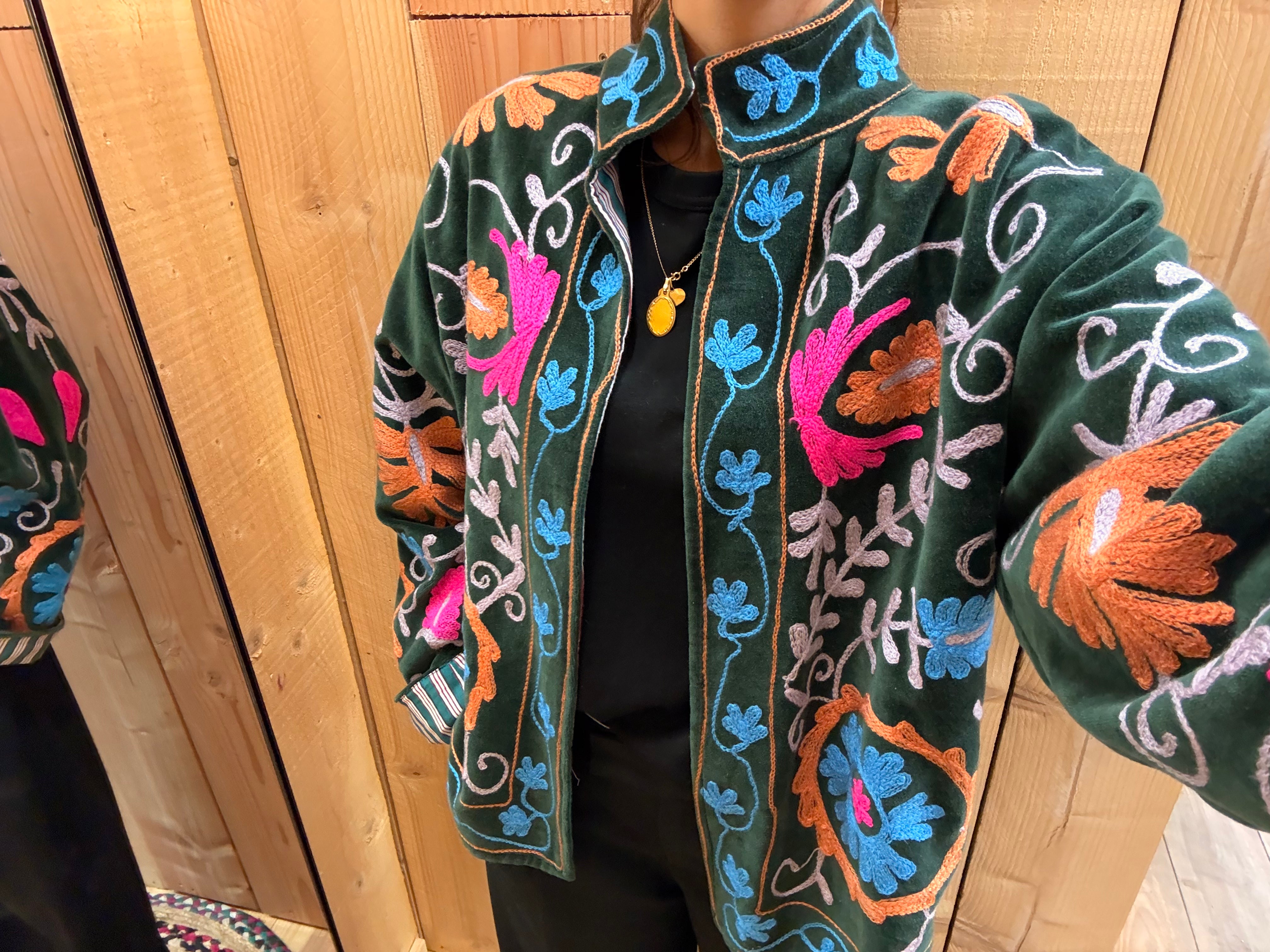 Veste Suzani- Veste velours Indienne