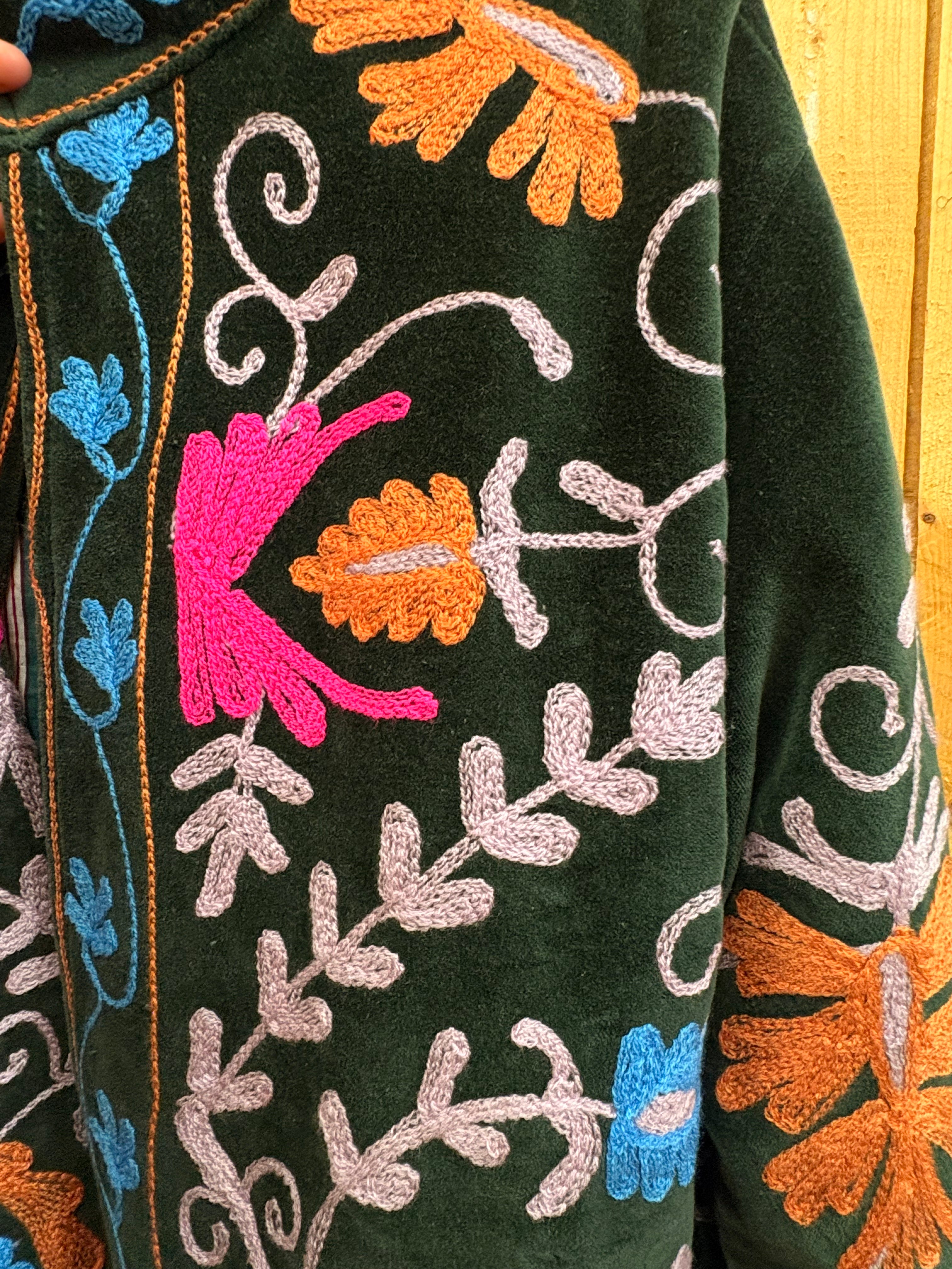Veste Suzani- Veste velours Indienne