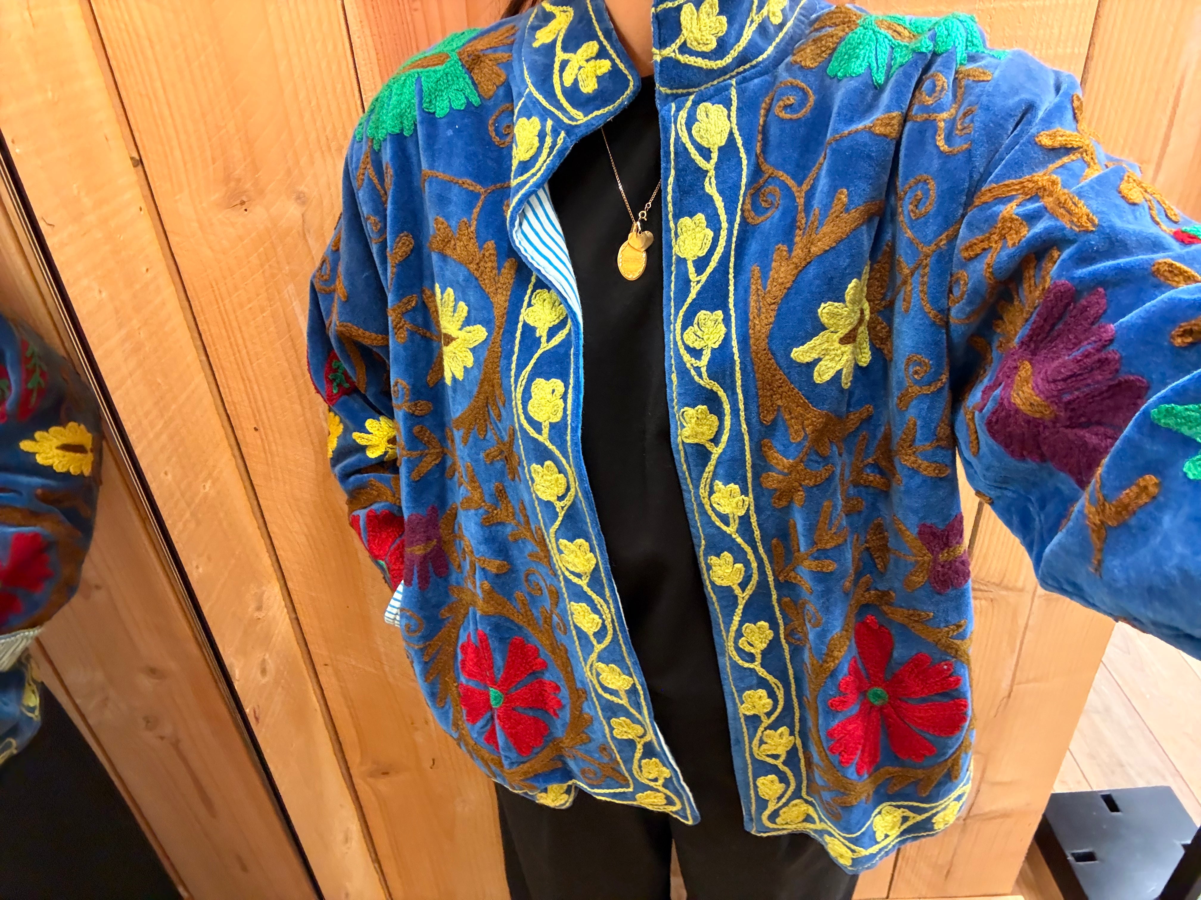 Veste Suzani- Veste velours Indienne