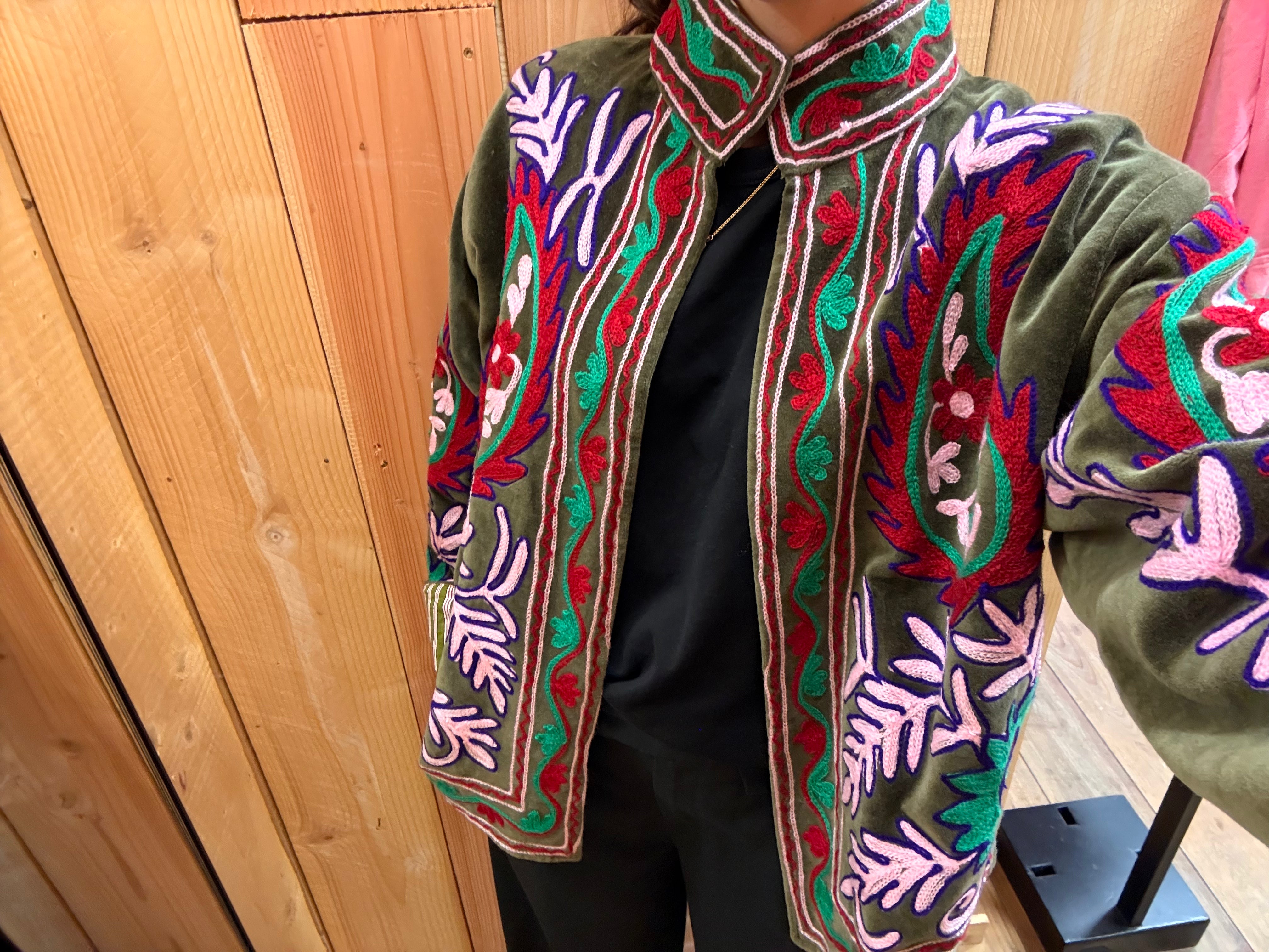 Veste Suzani- Veste velours Indienne