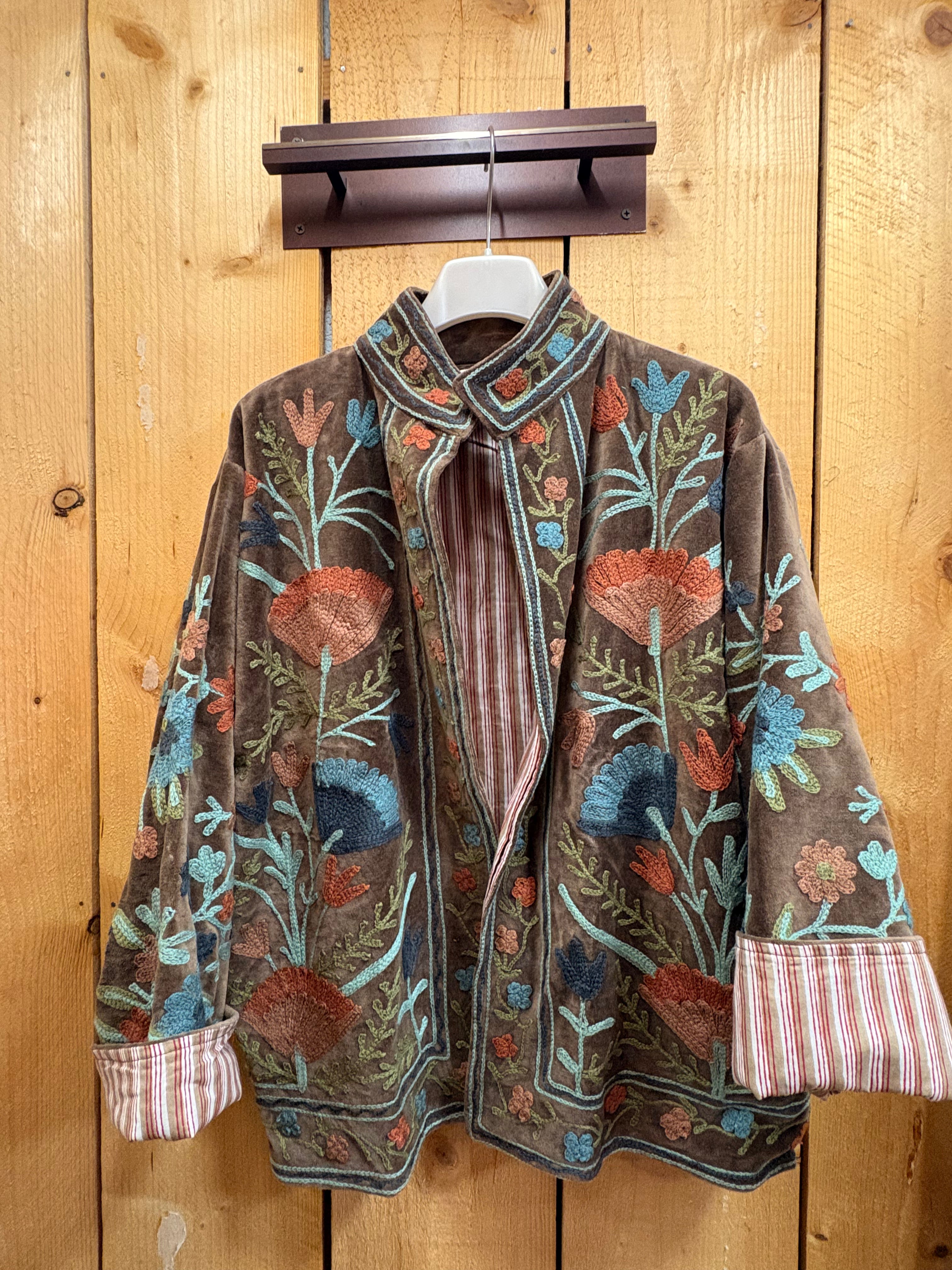 Veste Suzani- Veste velours Indienne