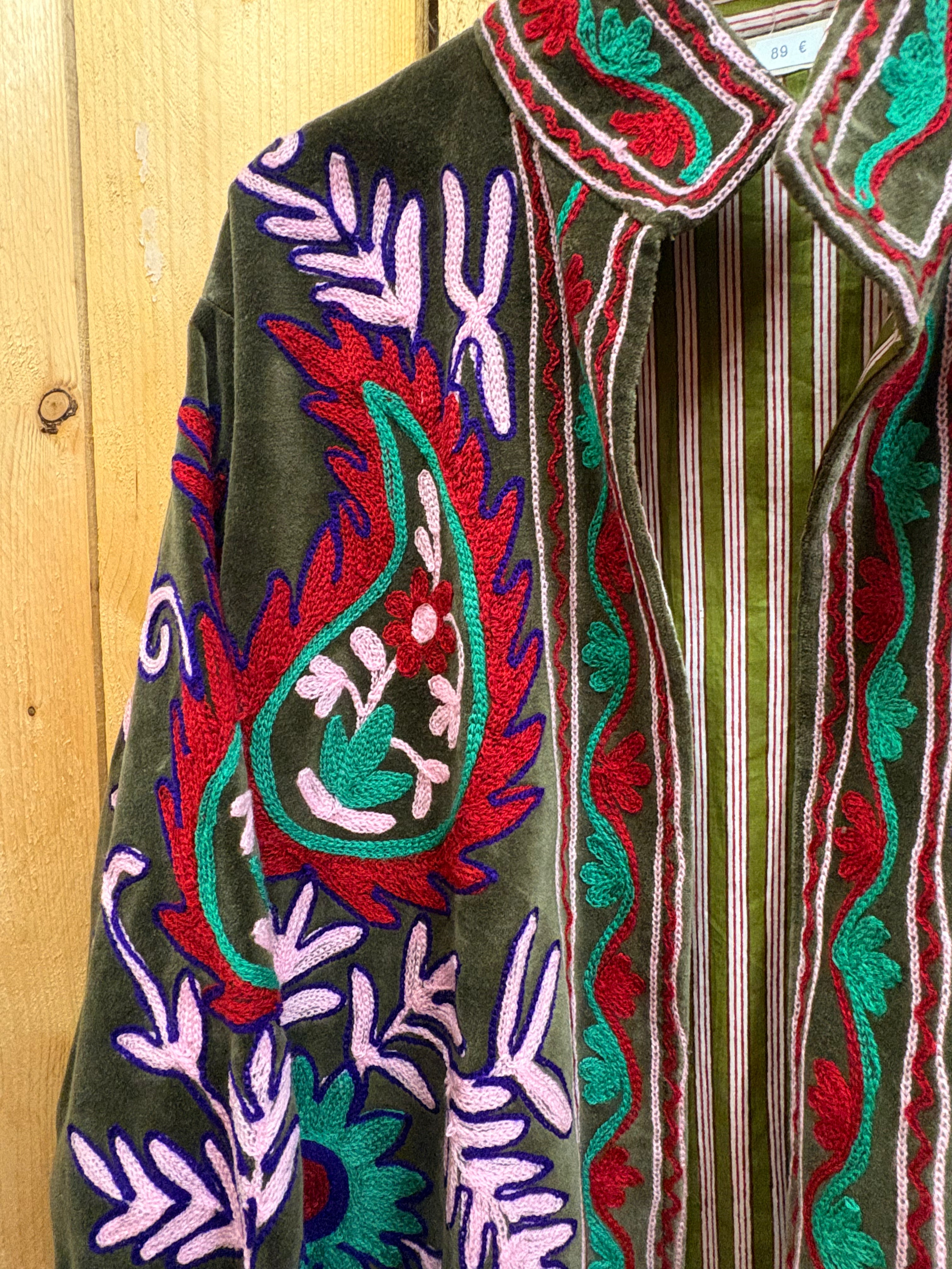 Veste Suzani- Veste velours Indienne
