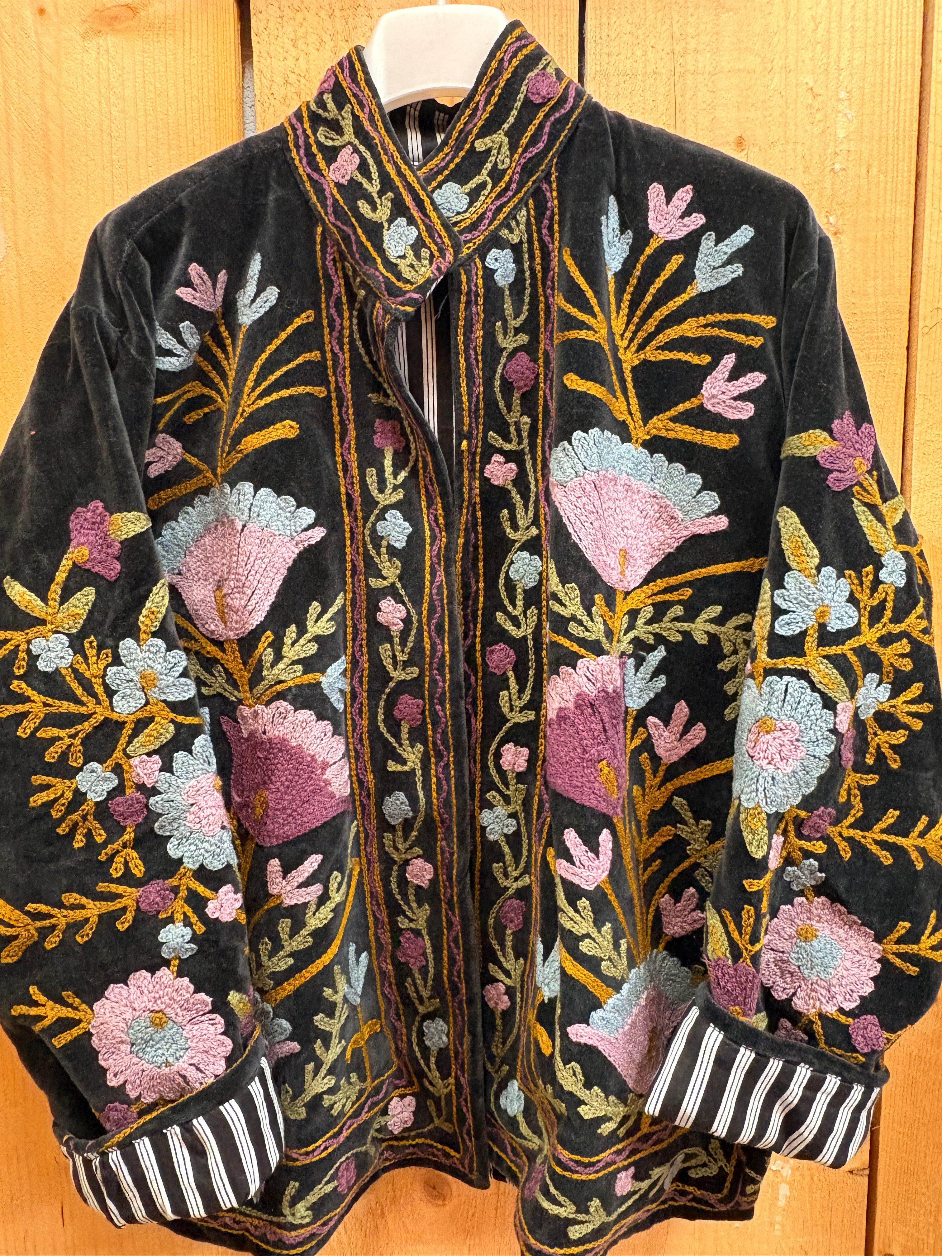 Veste Suzani- Veste velours Indienne