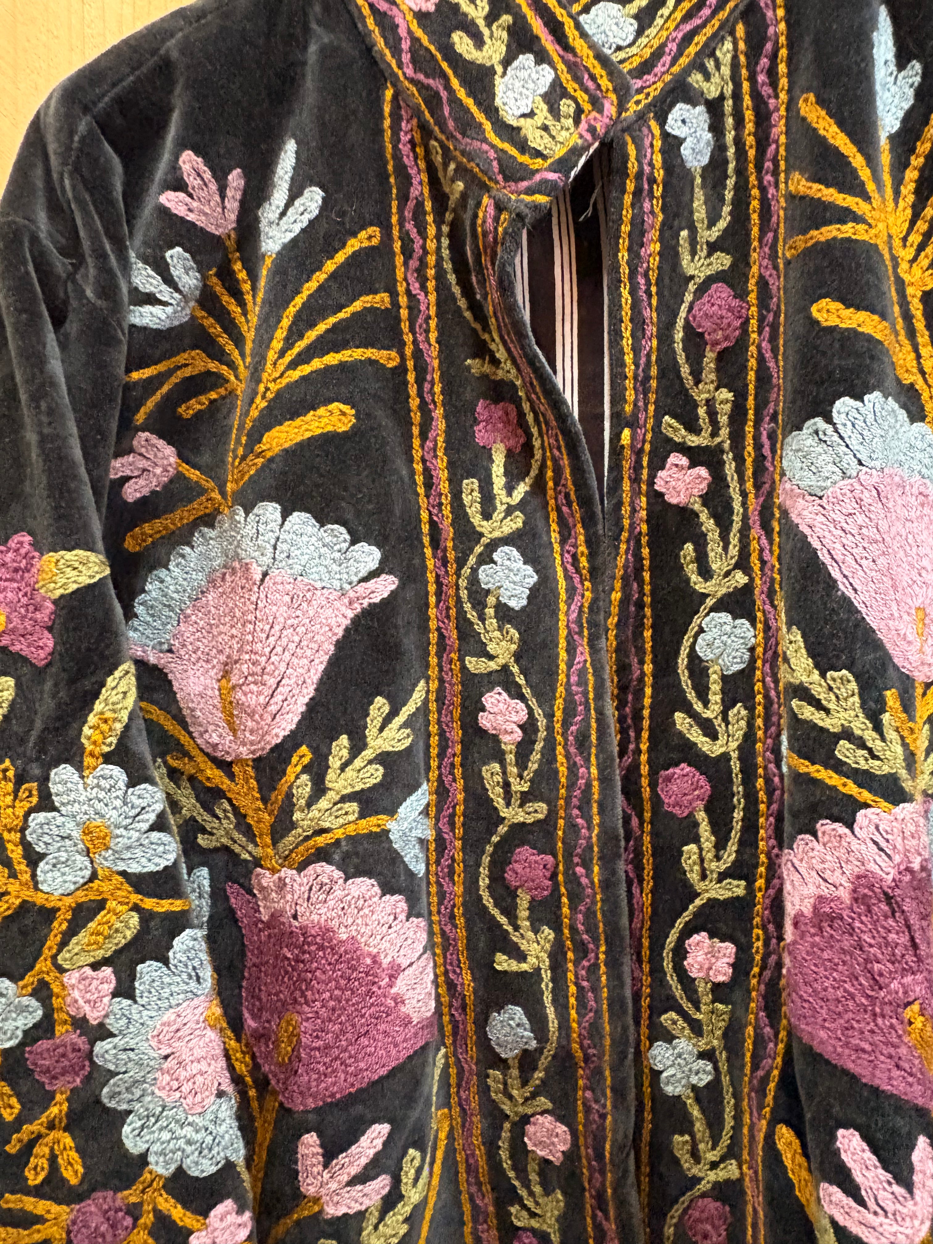 Veste Suzani- Veste velours Indienne