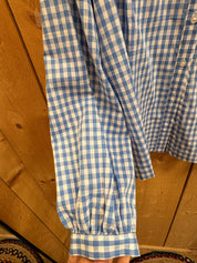 Blouse vichy col Mao